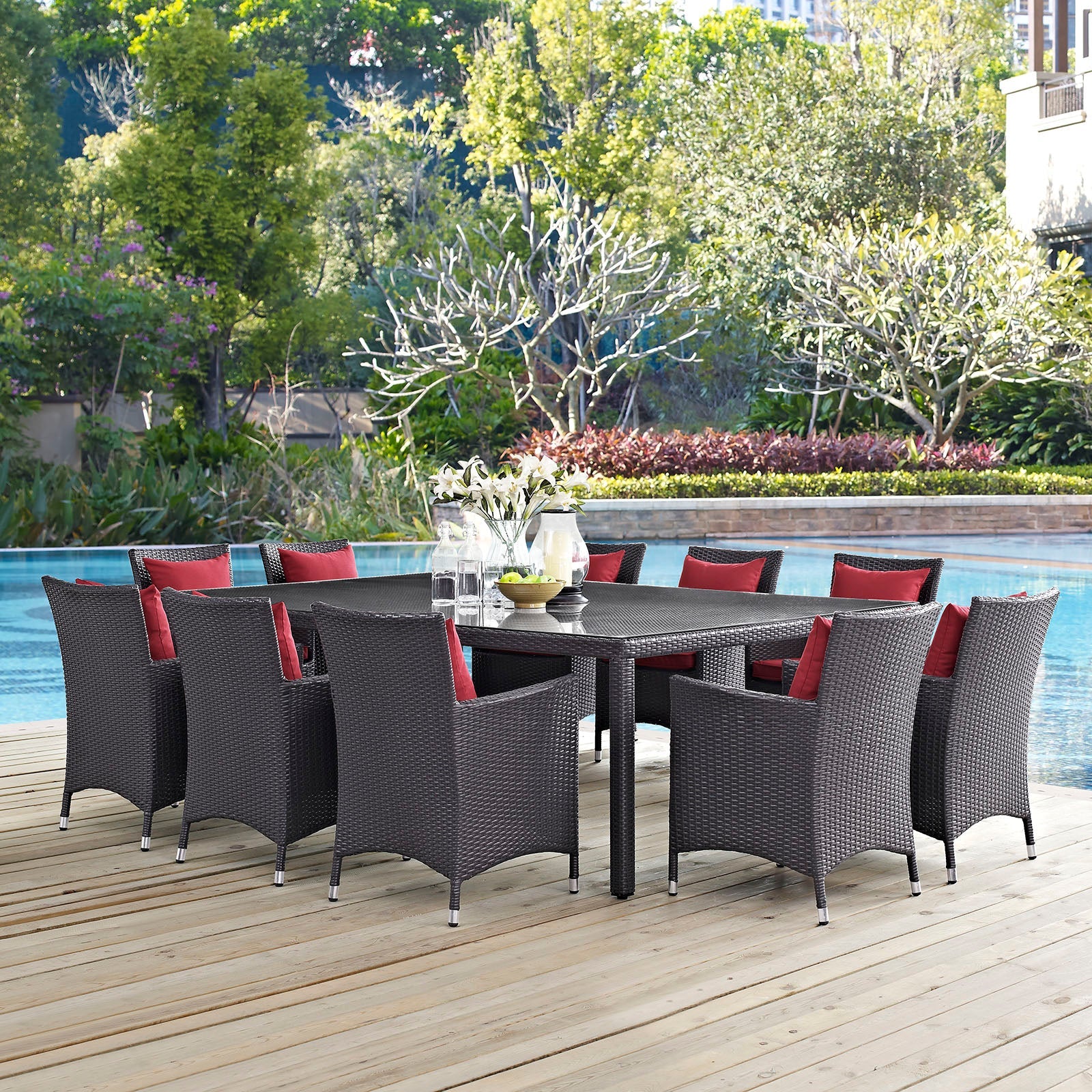 Convene 11 Piece Outdoor Patio Dining Set by Modway