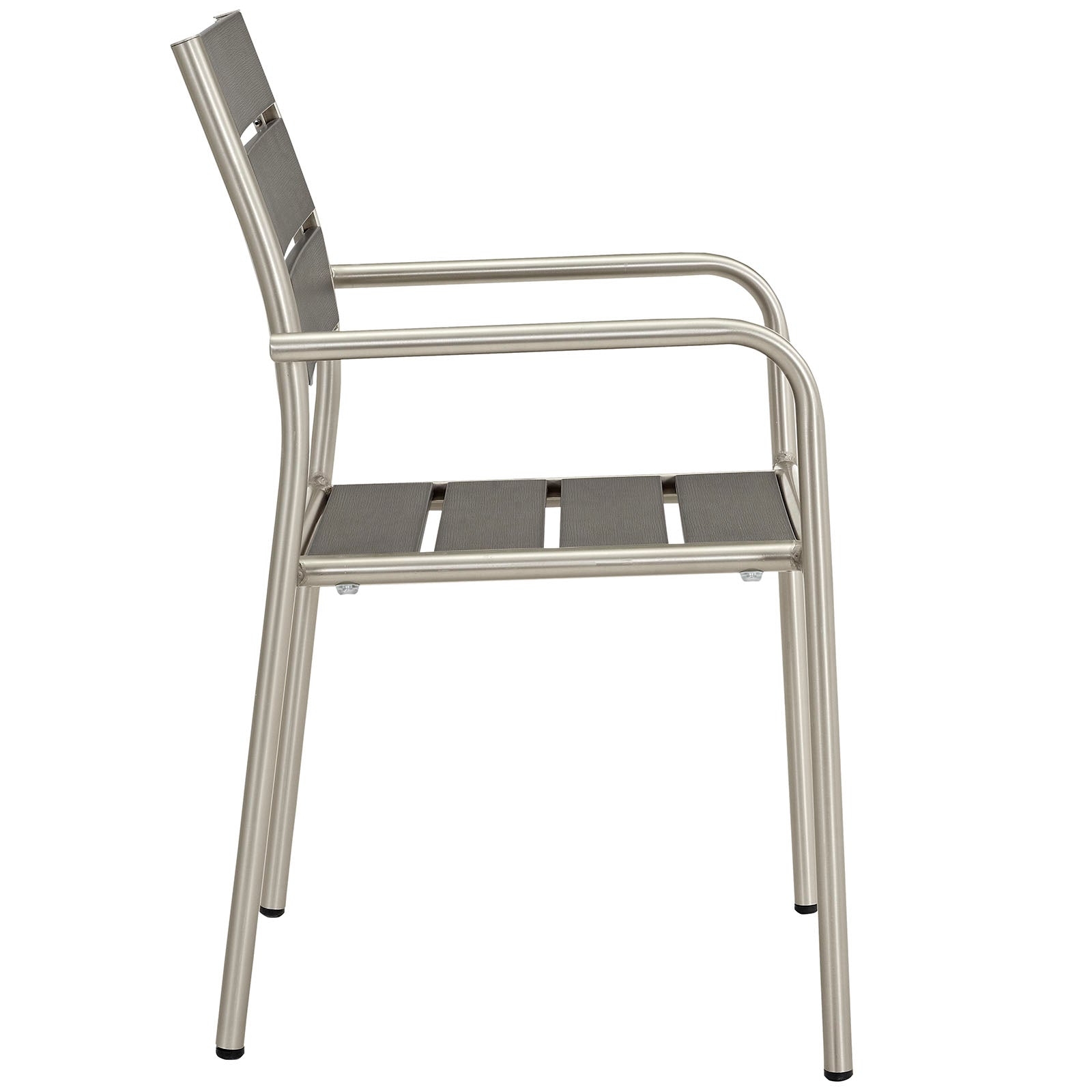 Shore Outdoor Patio Aluminum Dining Rounded Armchair by Modway