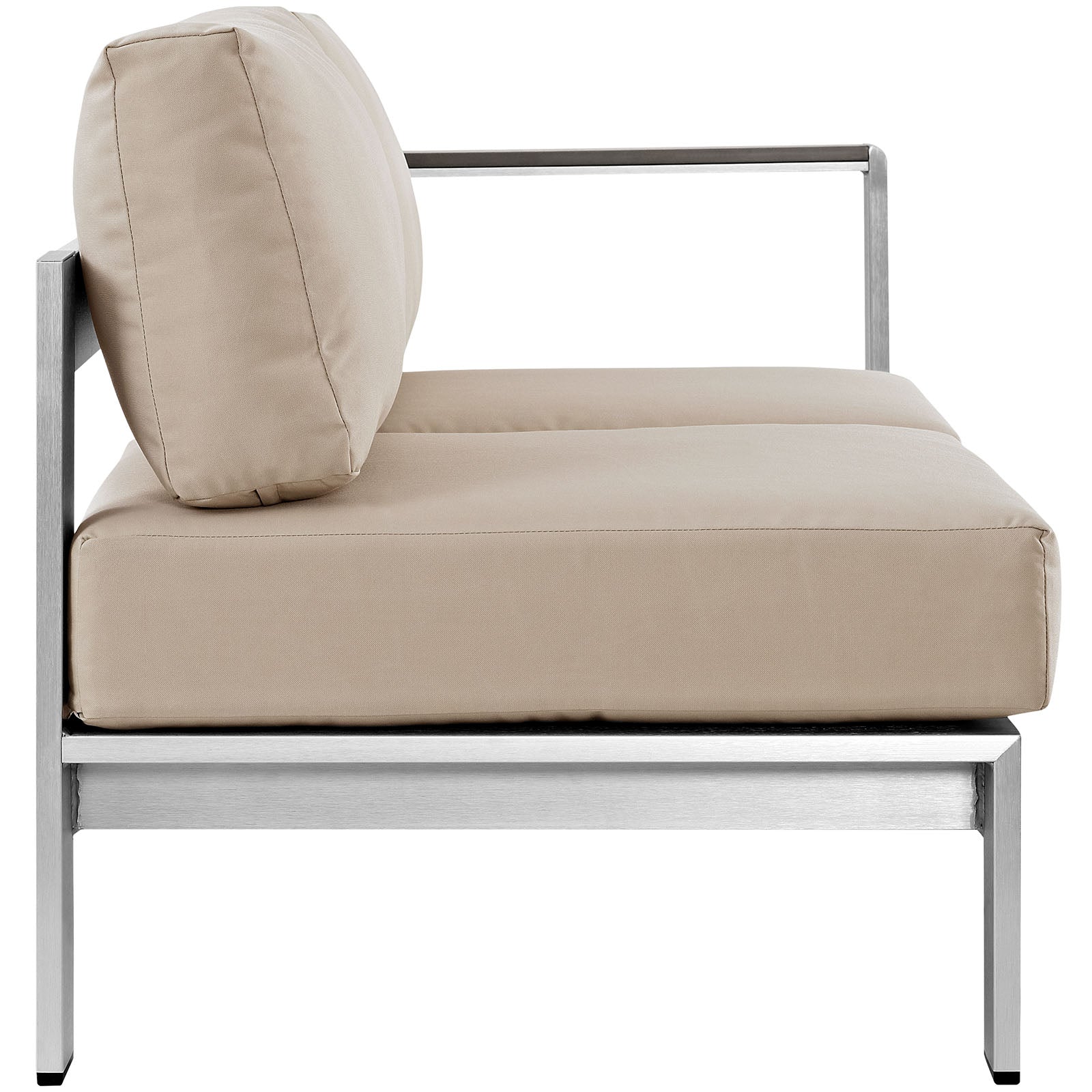 Shore Right-Arm Corner Sectional Outdoor Patio Aluminum Loveseat by Modway