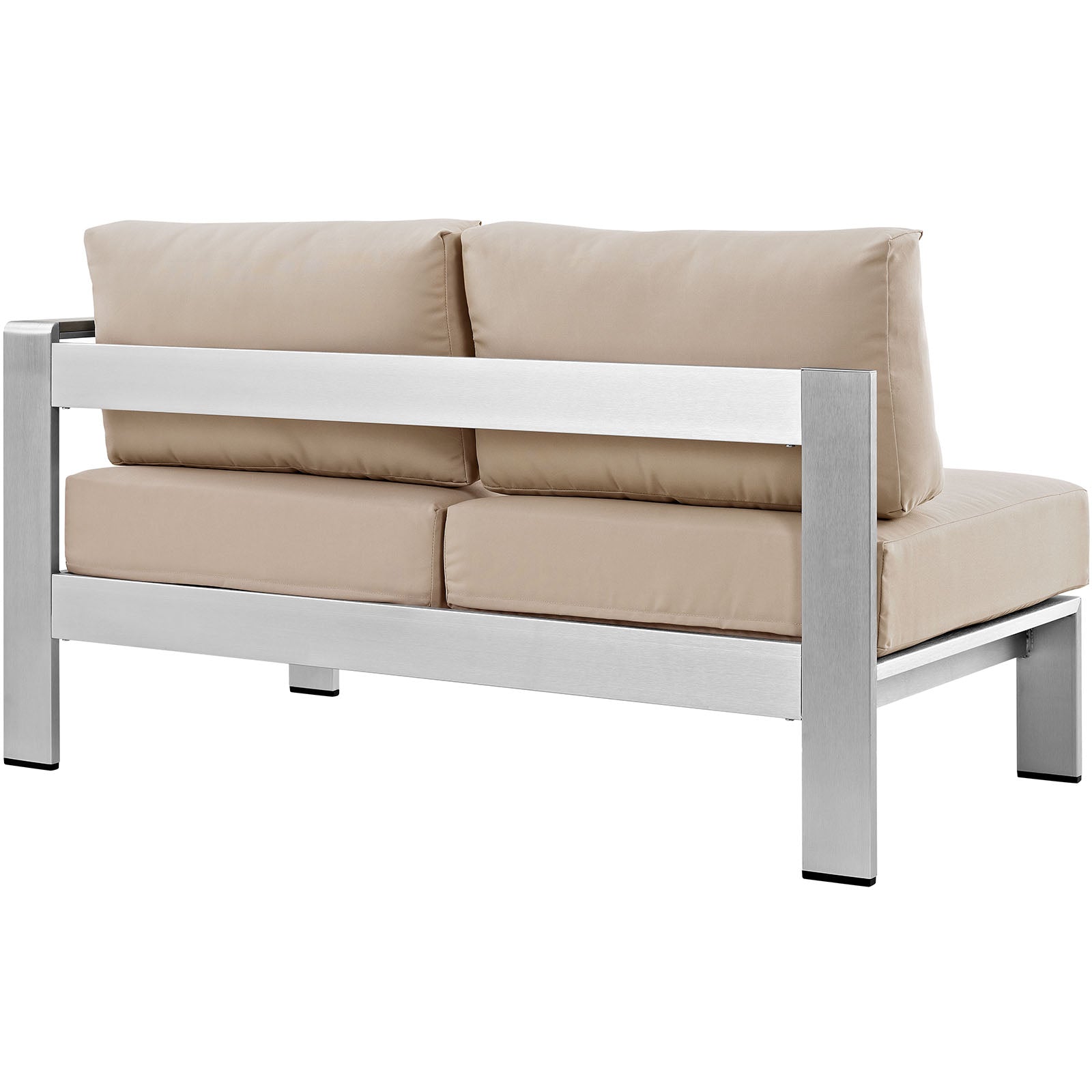 Shore Right-Arm Corner Sectional Outdoor Patio Aluminum Loveseat by Modway