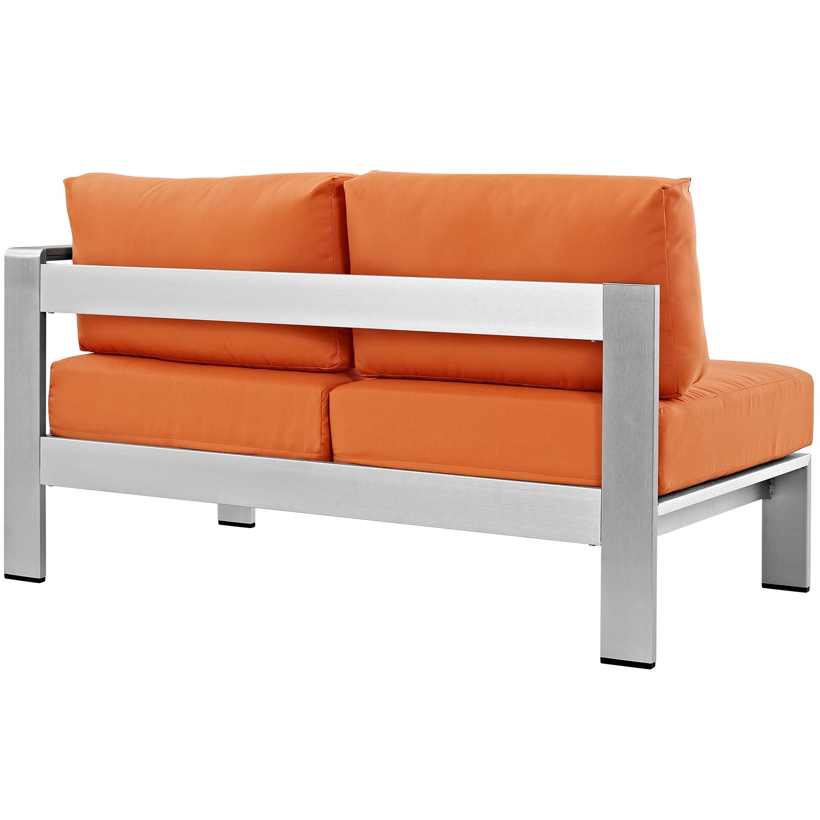 Shore Right-Arm Corner Sectional Outdoor Patio Aluminum Loveseat by Modway