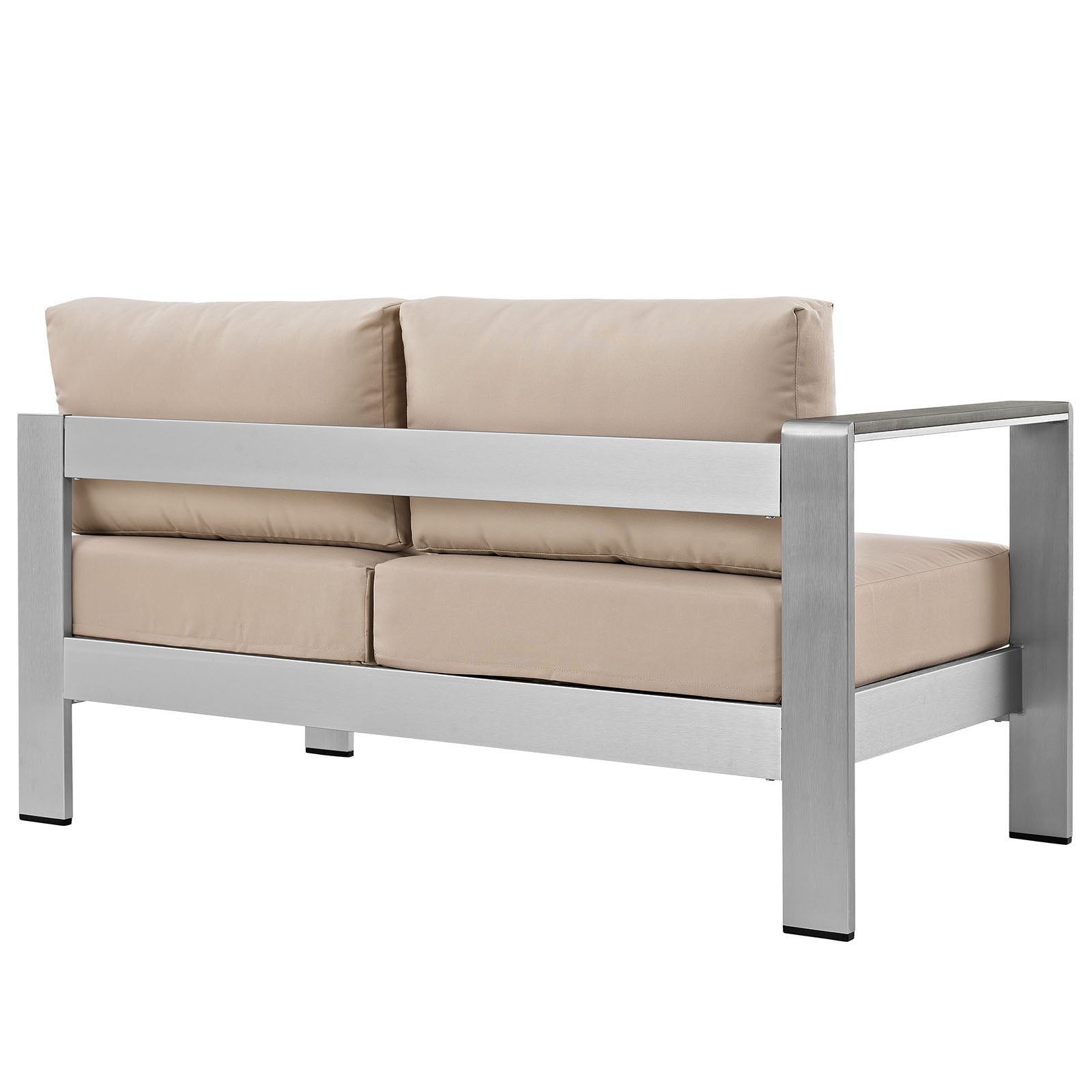 Shore Left-Arm Corner Sectional Outdoor Patio Aluminum Loveseat by Modway