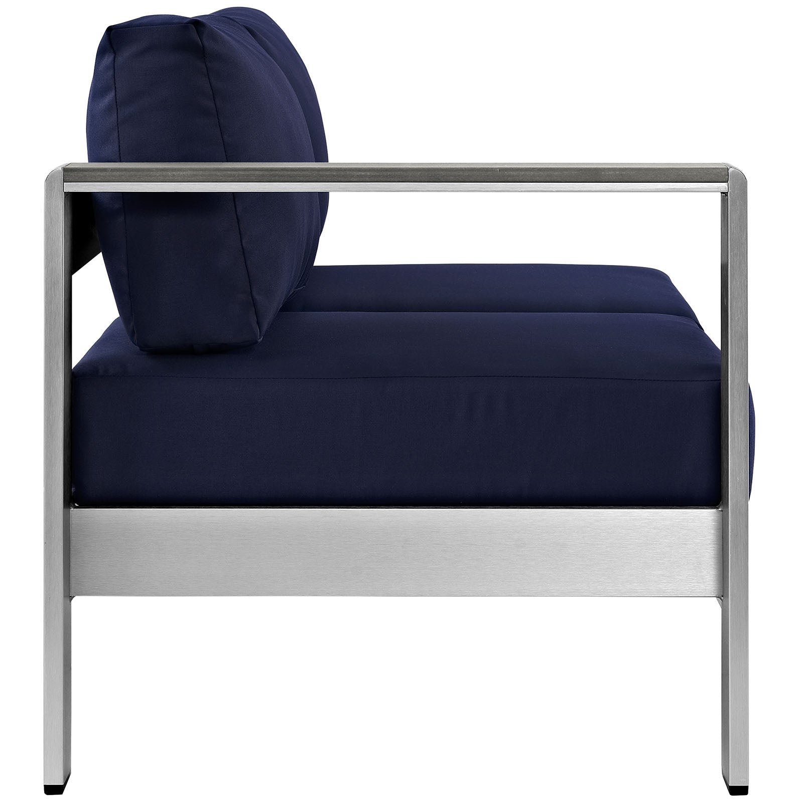 Shore Left-Arm Corner Sectional Outdoor Patio Aluminum Loveseat by Modway