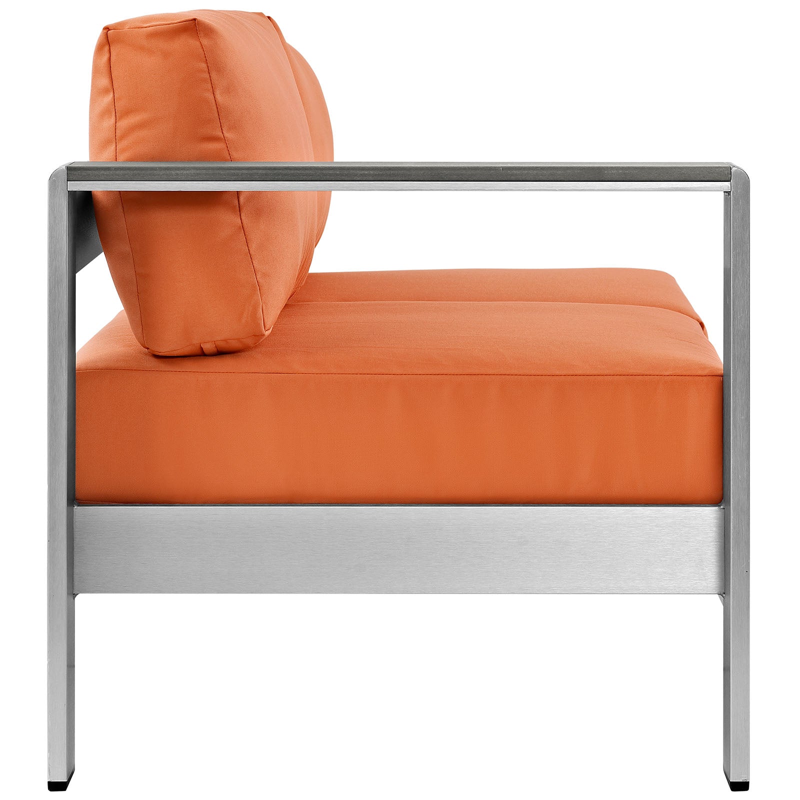 Shore Left-Arm Corner Sectional Outdoor Patio Aluminum Loveseat by Modway