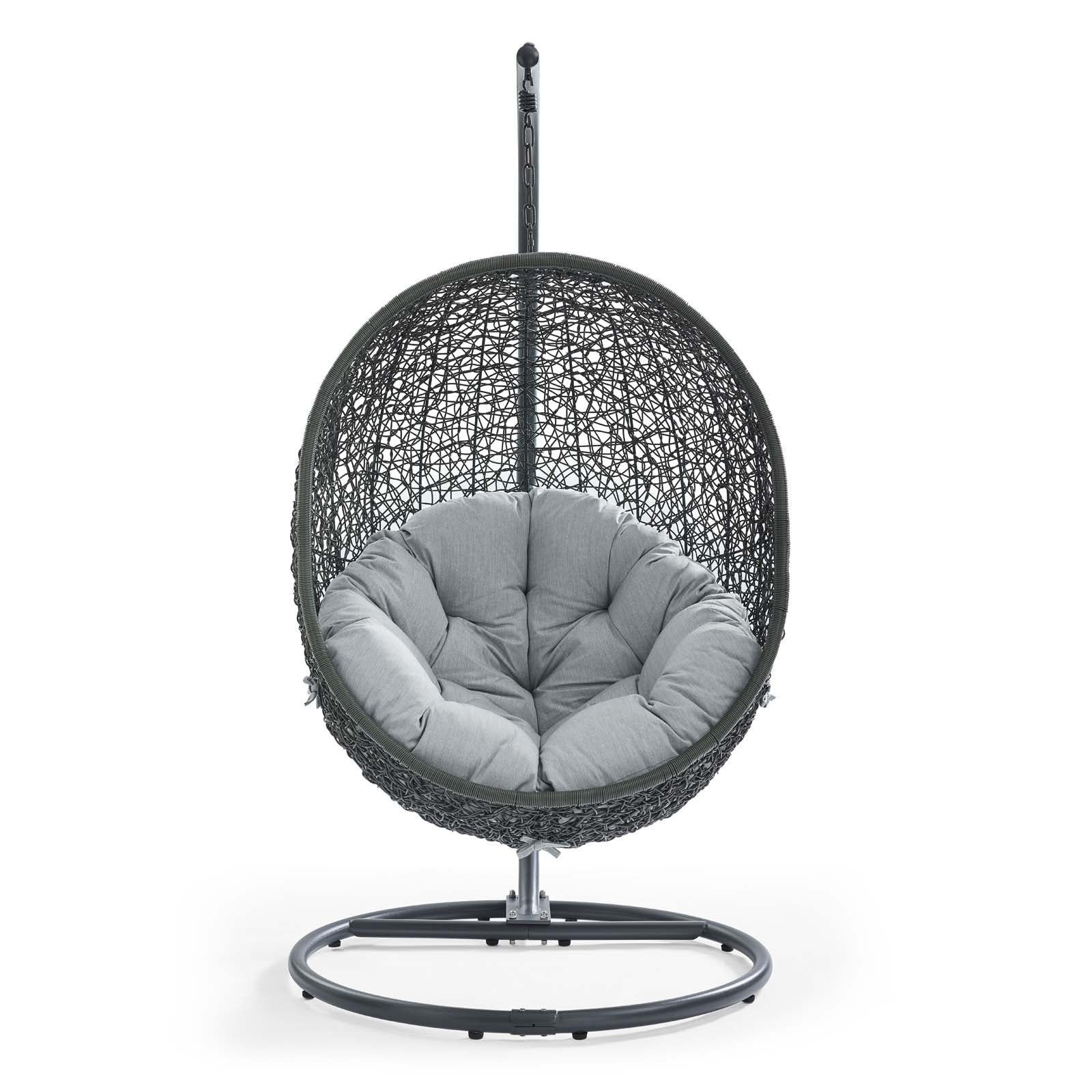Hide Outdoor Patio Swing Chair With Stand by Modway