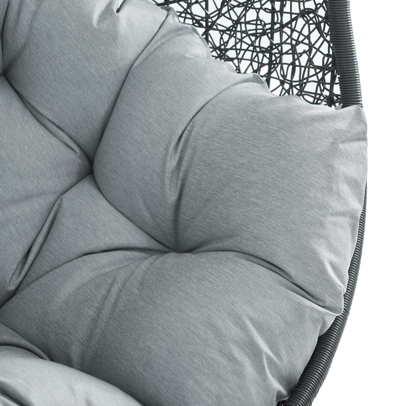 Hide Outdoor Patio Swing Chair With Stand by Modway