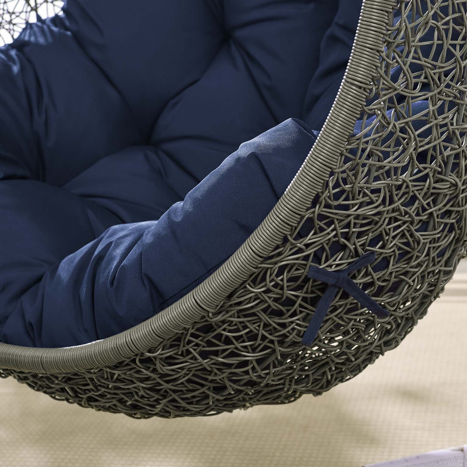 Hide Outdoor Patio Swing Chair With Stand by Modway