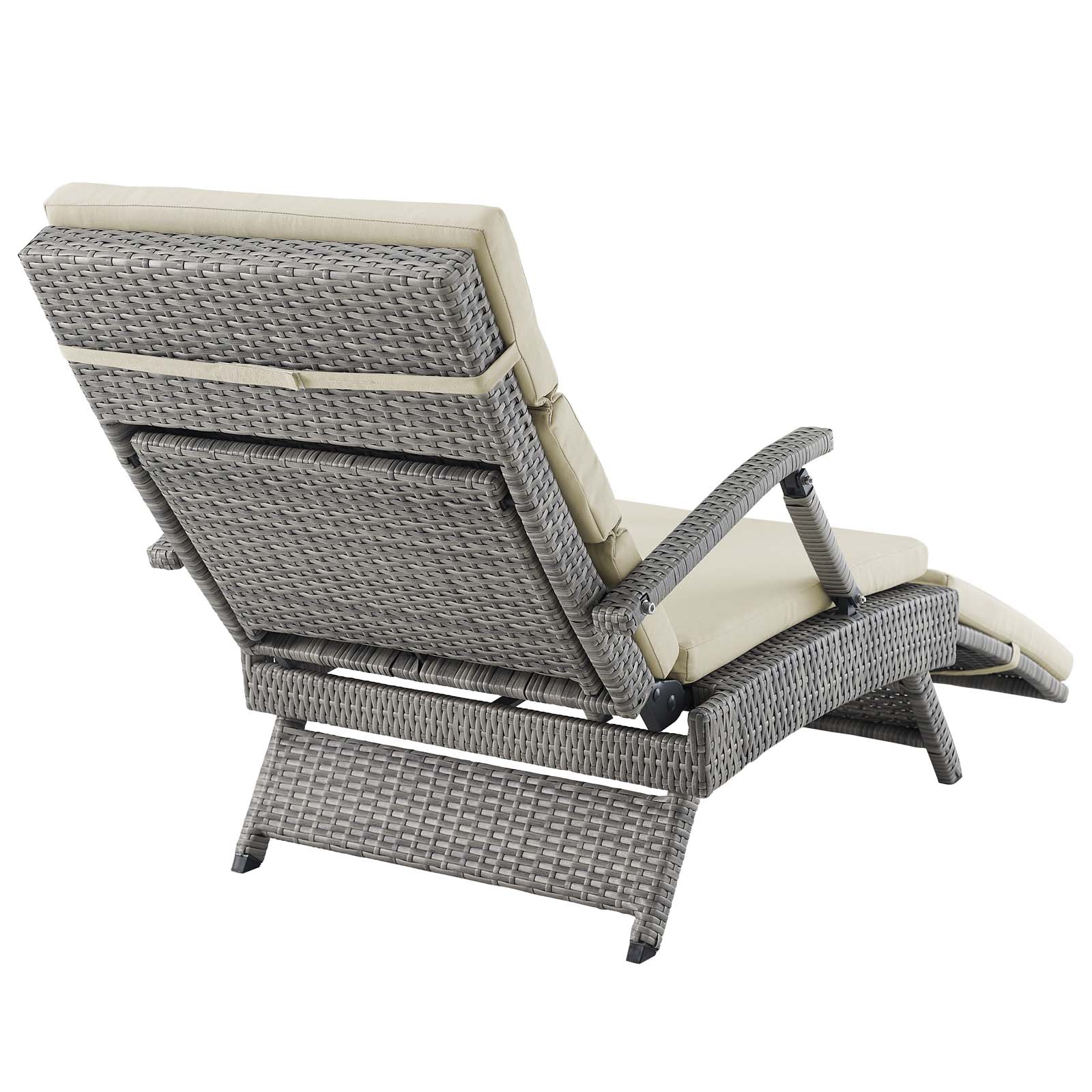 Envisage Chaise Outdoor Patio Wicker Rattan Lounge Chair by Modway