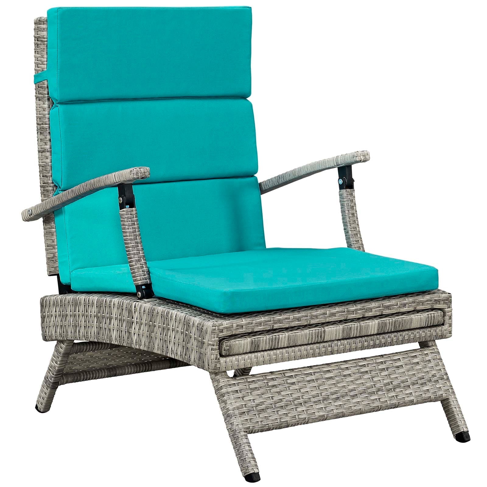 Envisage Chaise Outdoor Patio Wicker Rattan Lounge Chair by Modway