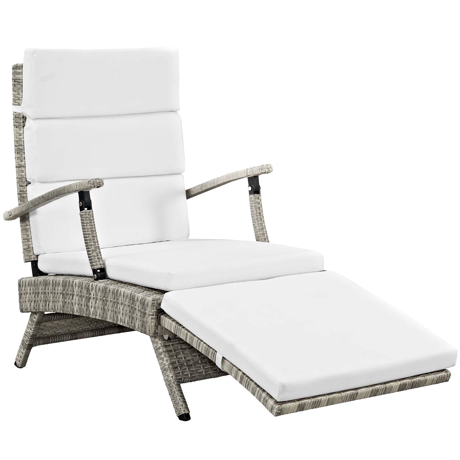 Envisage Chaise Outdoor Patio Wicker Rattan Lounge Chair by Modway
