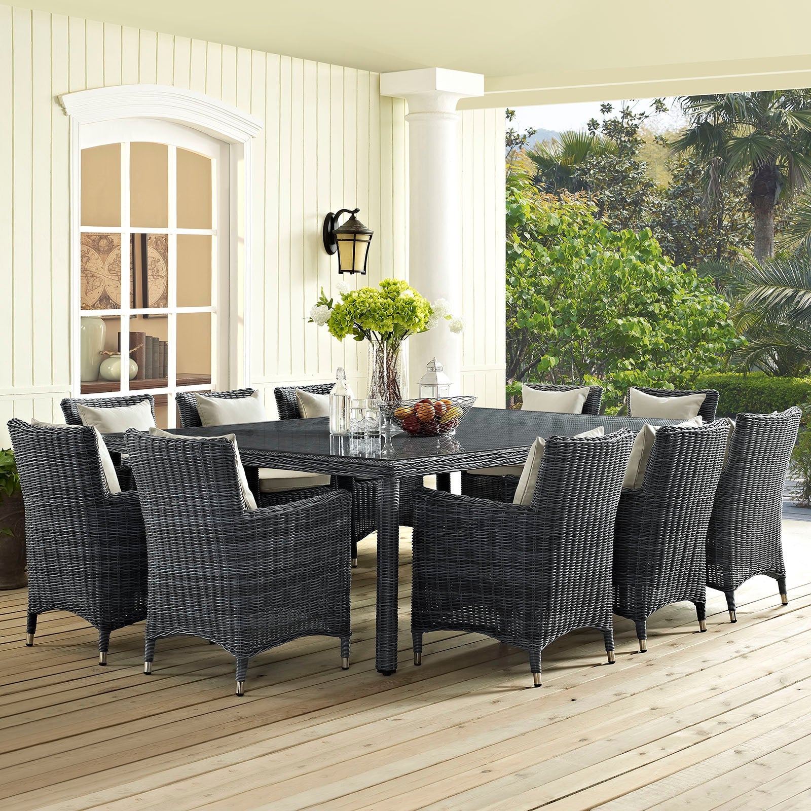 Summon 11 Piece Outdoor Patio Sunbrella® Dining Set by Modway