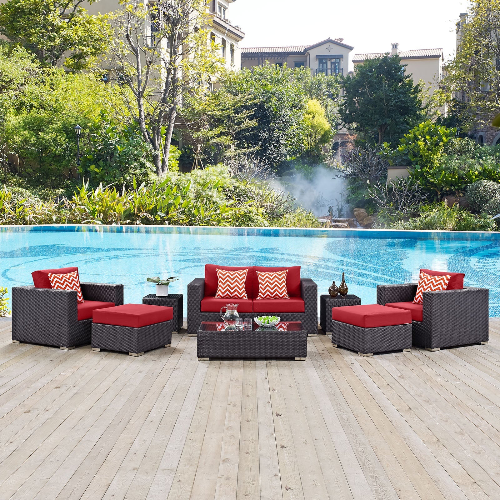Convene 8 Piece Outdoor Patio Sofa Set by Modway