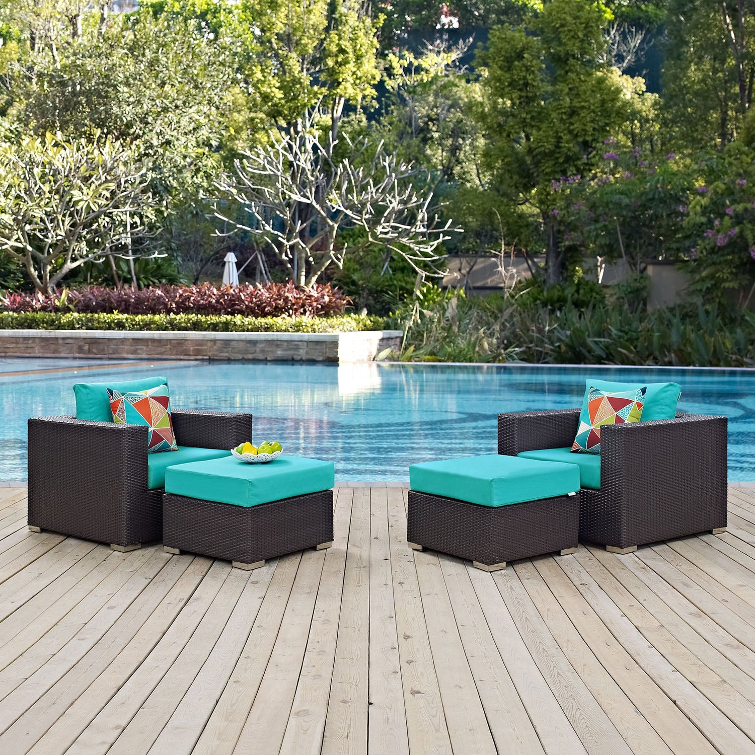 Convene 4 Piece Outdoor Patio Sectional Set by Modway