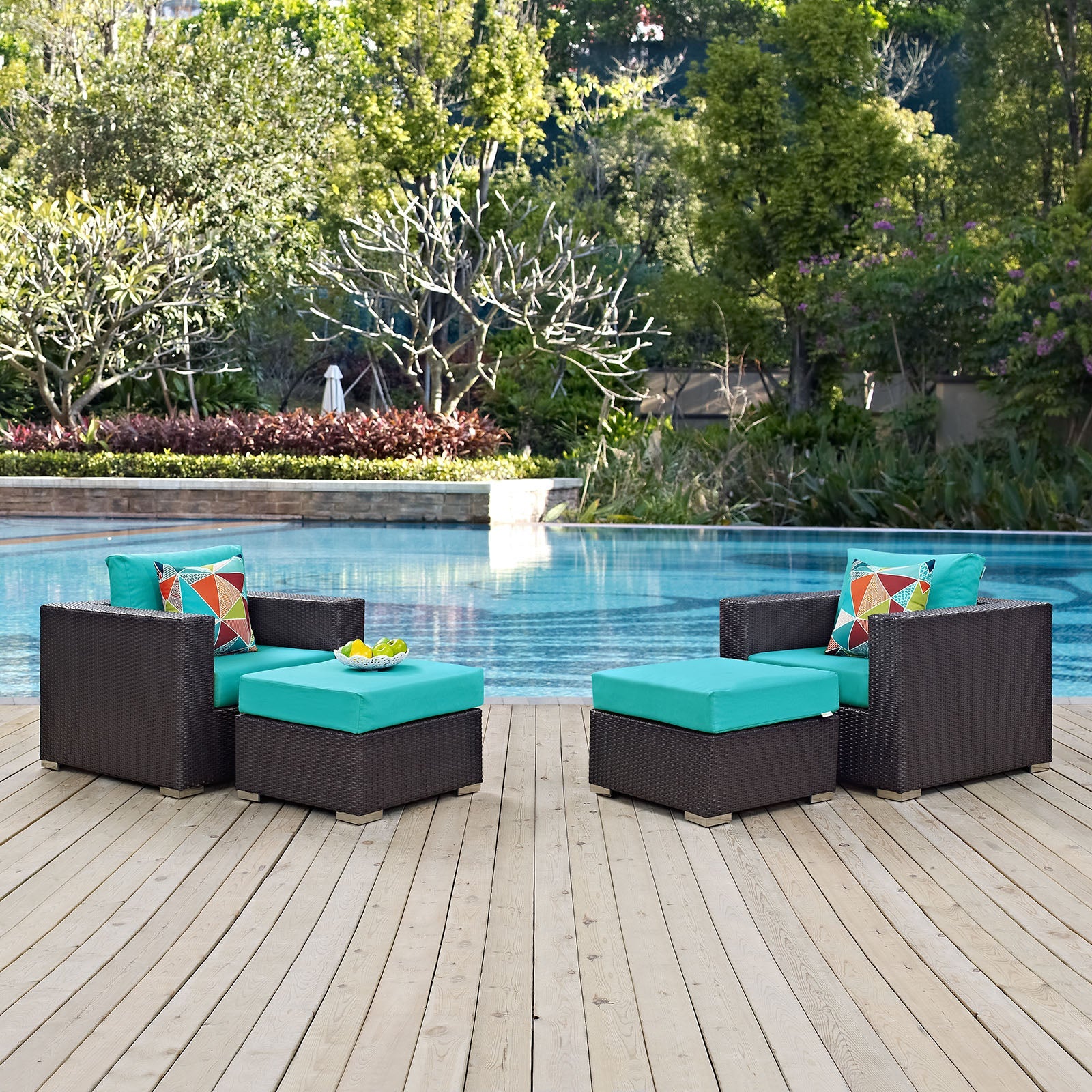 Convene 4 Piece Outdoor Patio Sectional Set by Modway