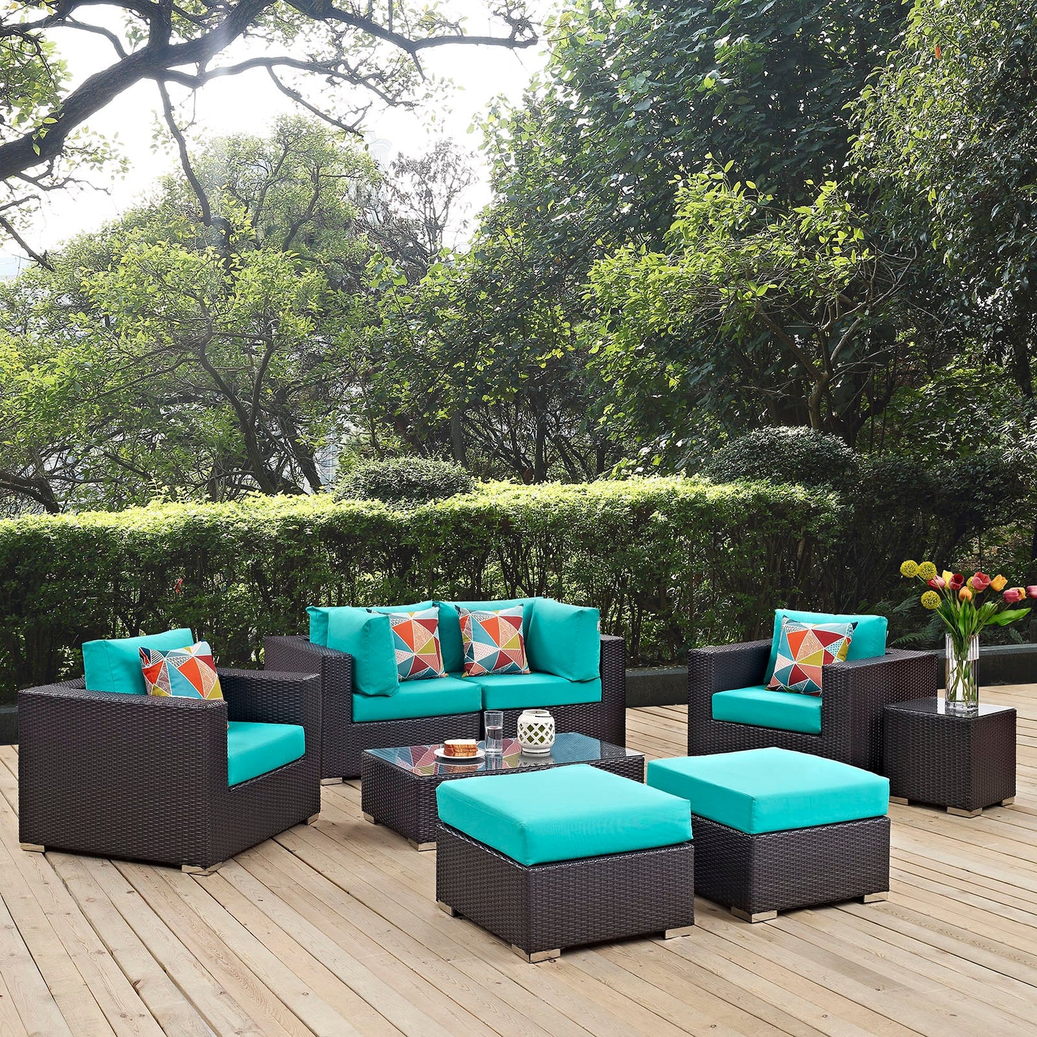 Convene 8 Piece Outdoor Patio Sectional Set by Modway