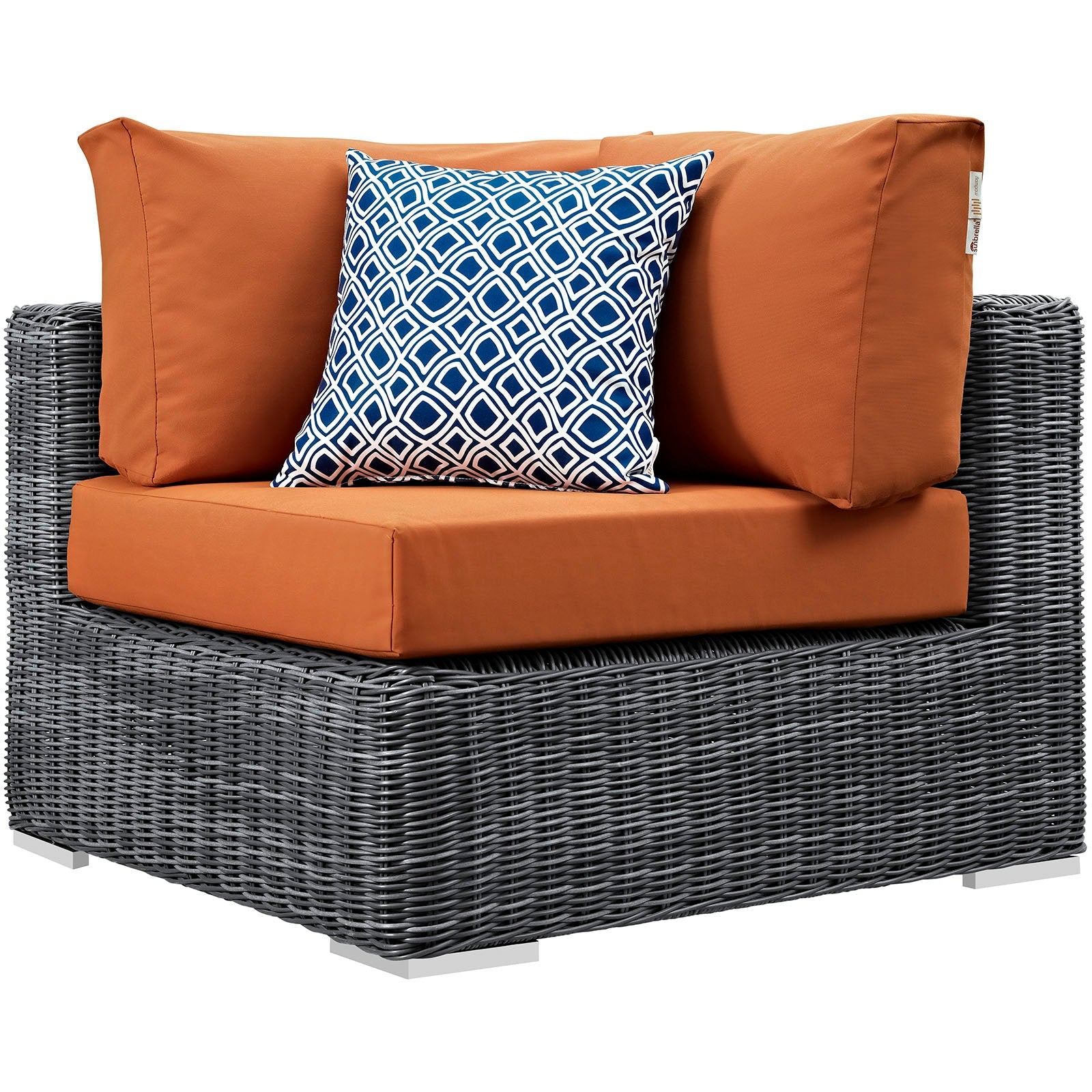Summon 5 Piece Outdoor Patio Sunbrella® Sectional Set by Modway