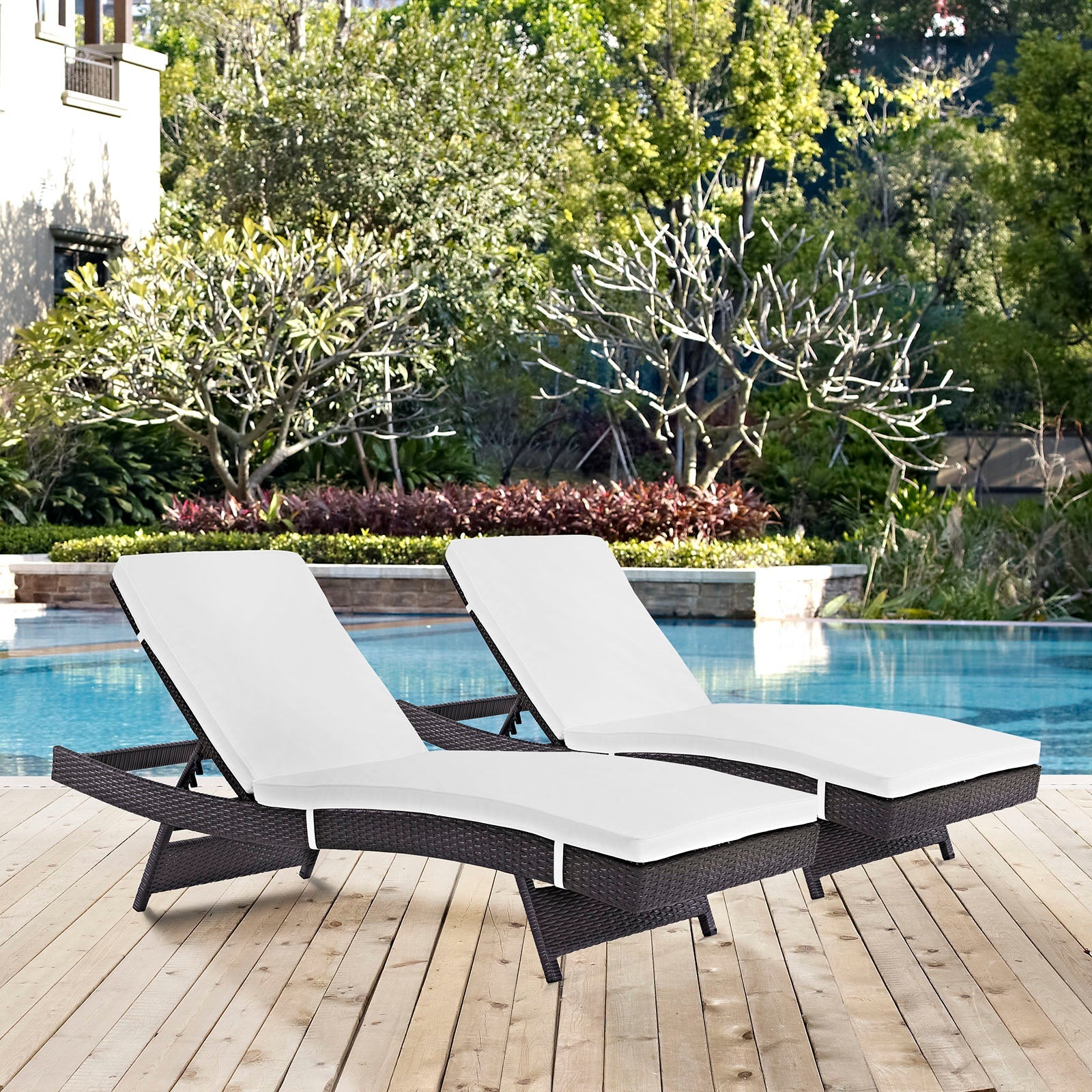 Convene Chaise Outdoor Patio Set of 2 by Modway