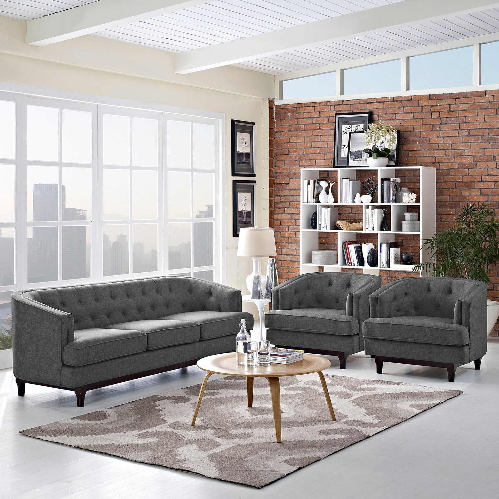 Coast Living Room Set Set of 3 by Modway
