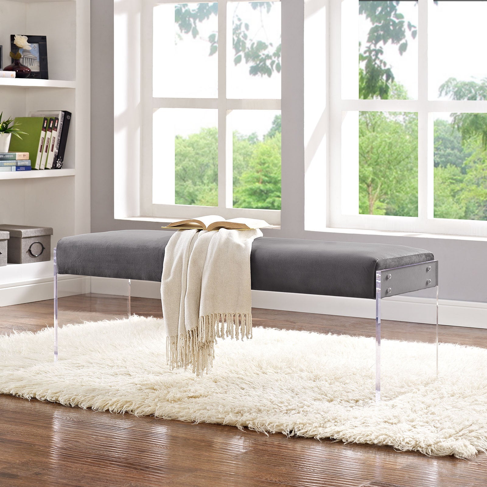 Roam Performance Velvet Bench by Modway