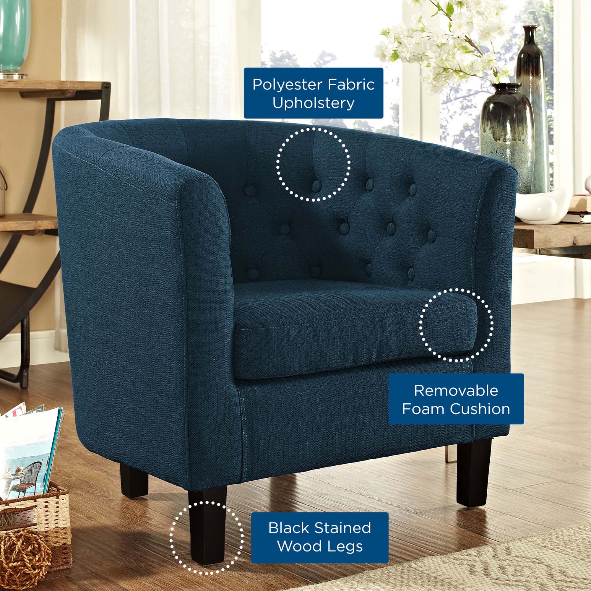 Prospect Upholstered Fabric Armchair by Modway