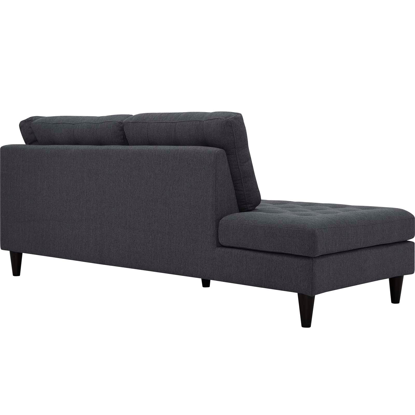 Empress Upholstered Fabric Left Facing Bumper by Modway