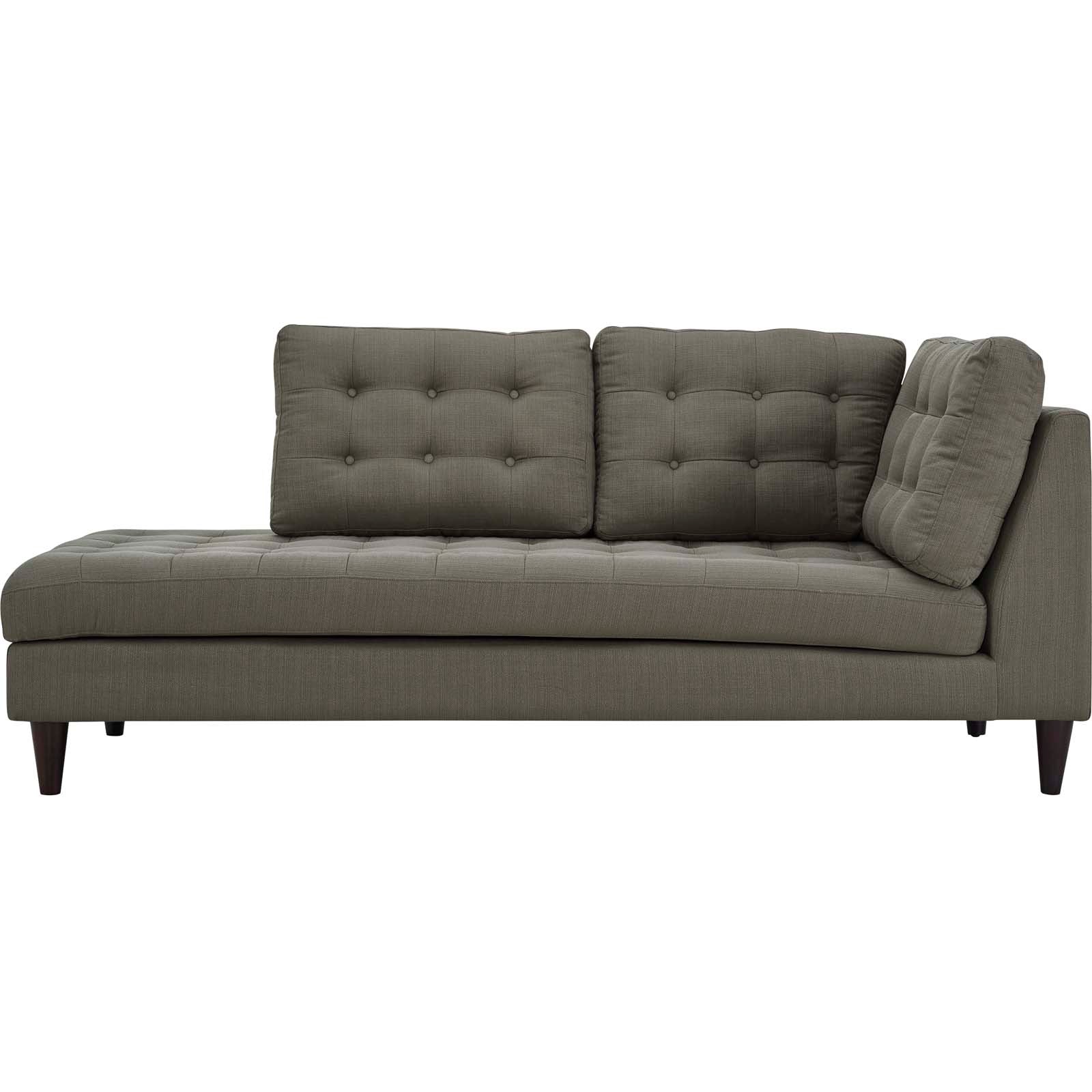Empress Upholstered Fabric Left Facing Bumper by Modway