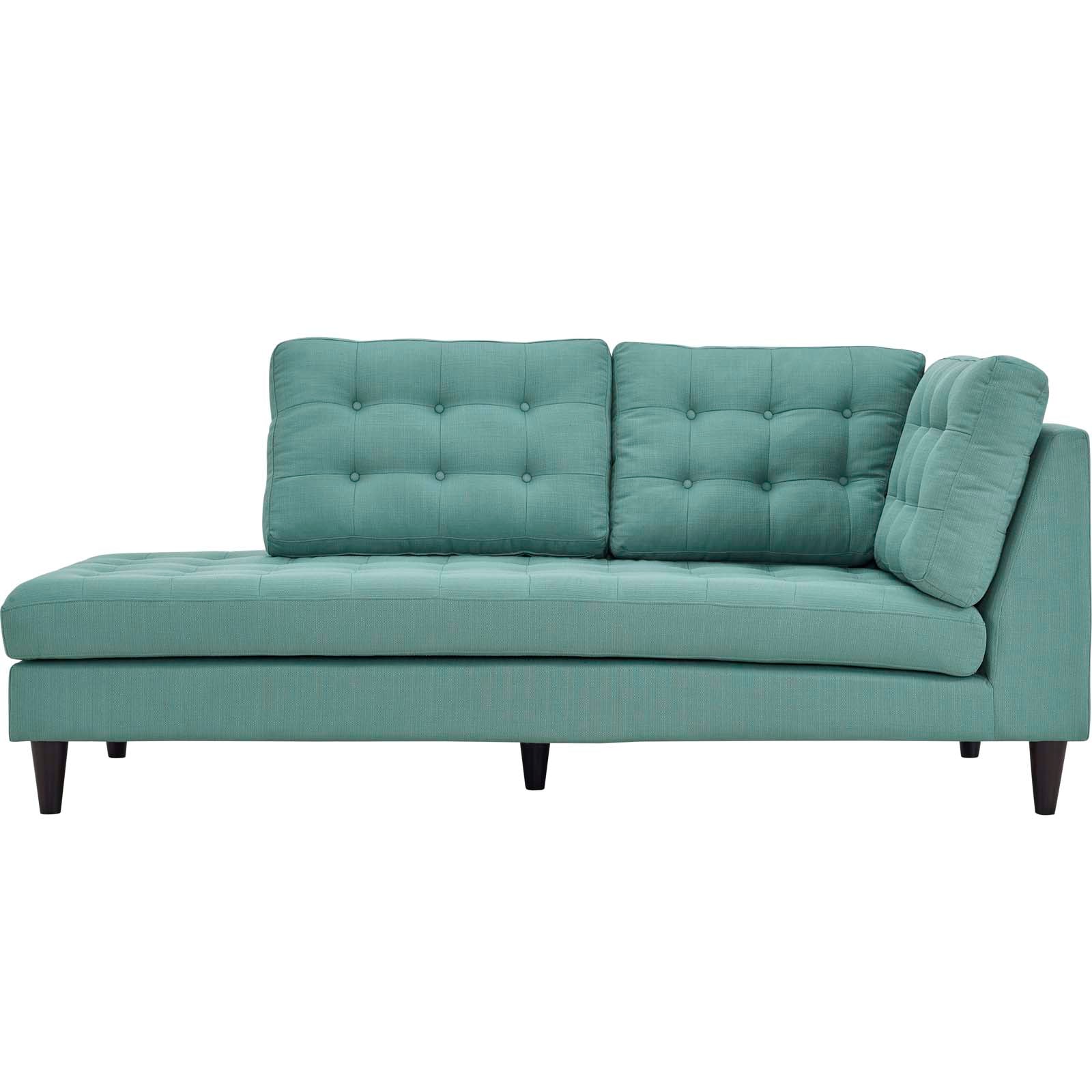 Empress Upholstered Fabric Left Facing Bumper by Modway