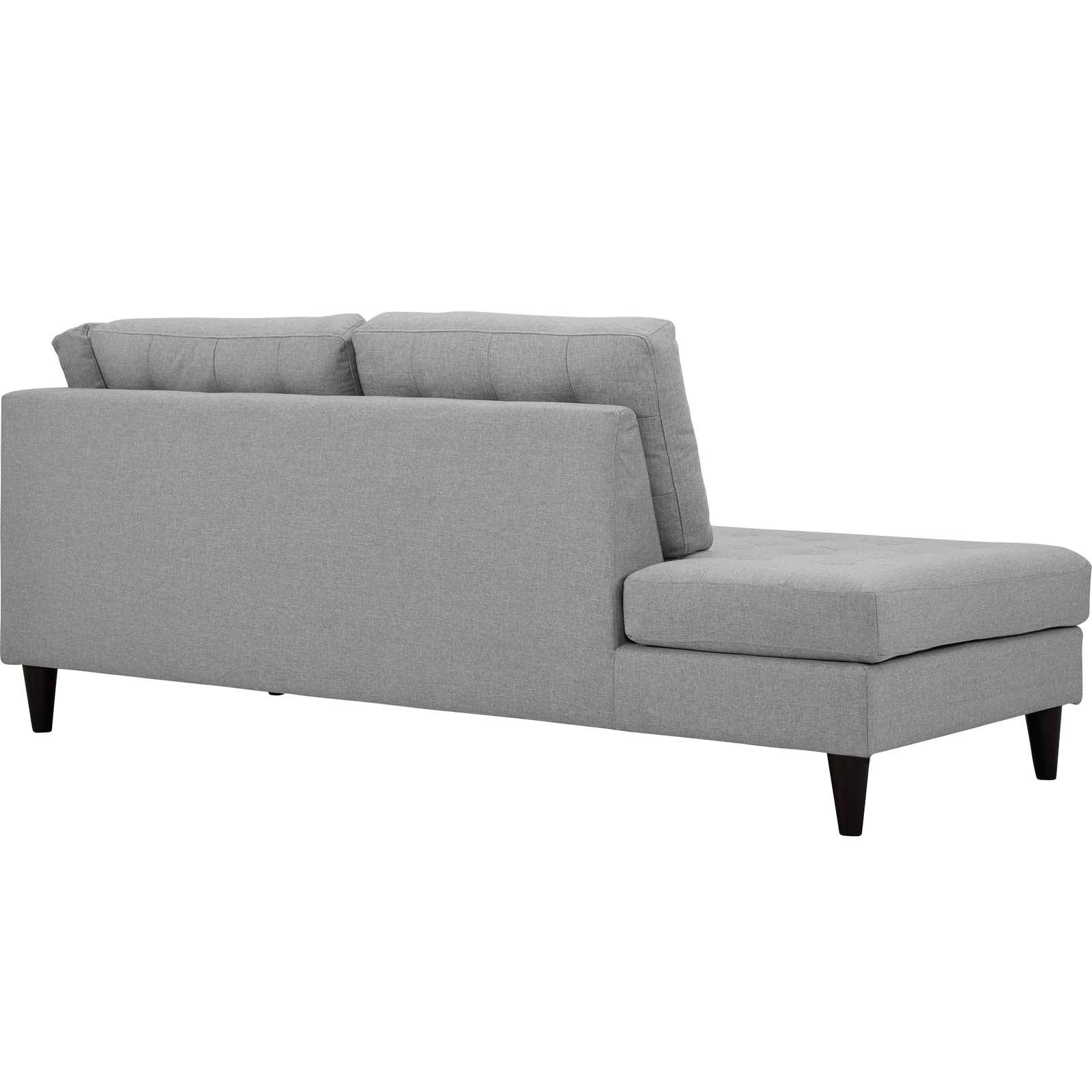 Empress Upholstered Fabric Left Facing Bumper by Modway