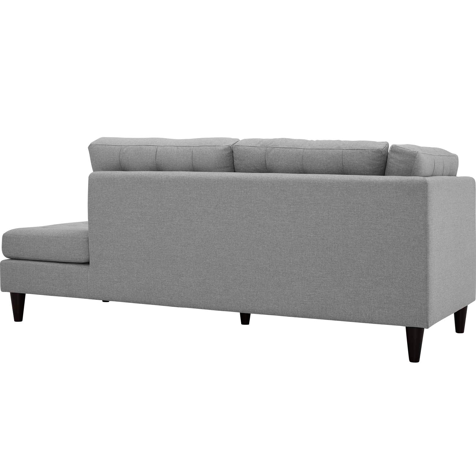 Empress Upholstered Fabric Right Facing Bumper by Modway