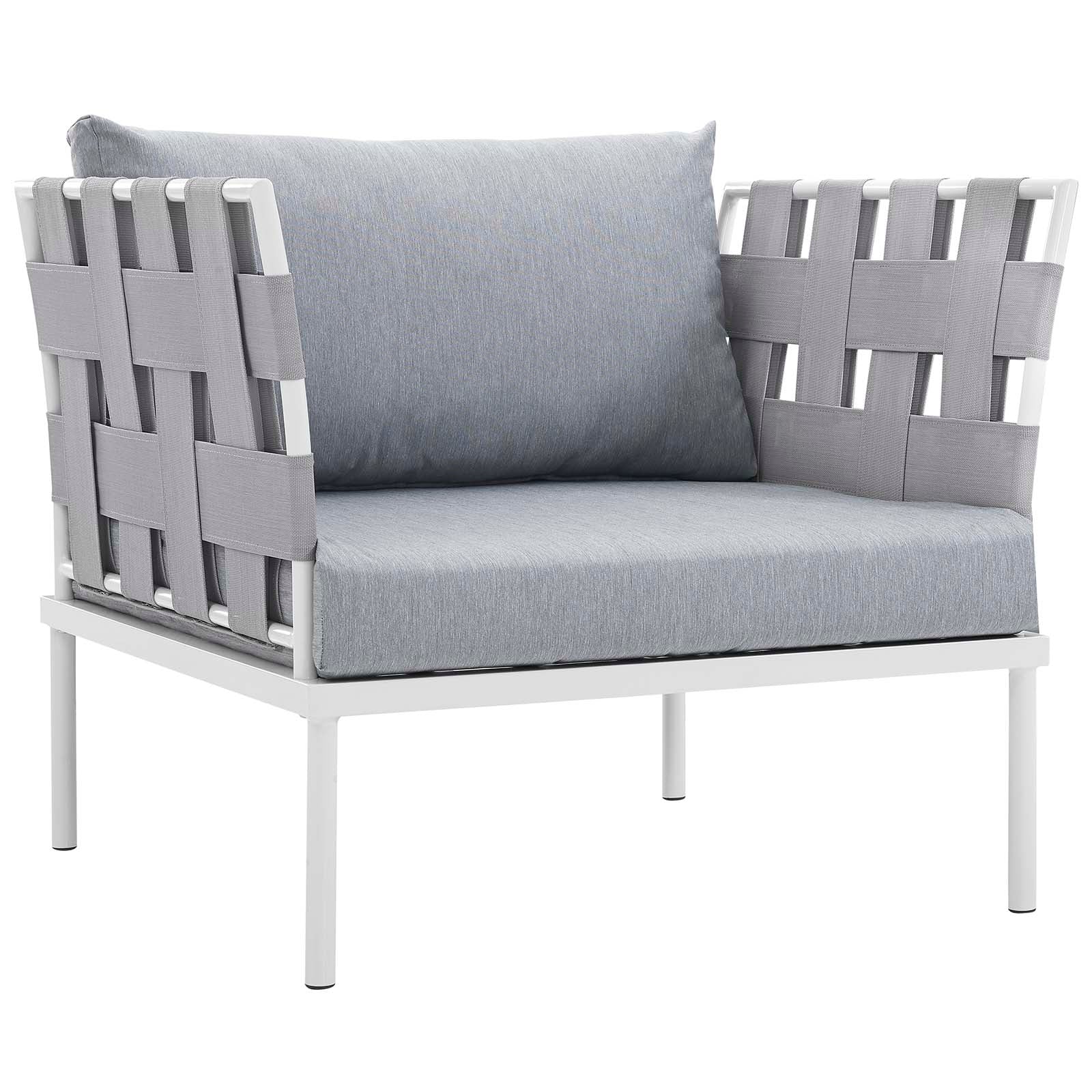 Harmony 7 Piece Outdoor Patio Aluminum Sectional Sofa Set by Modway
