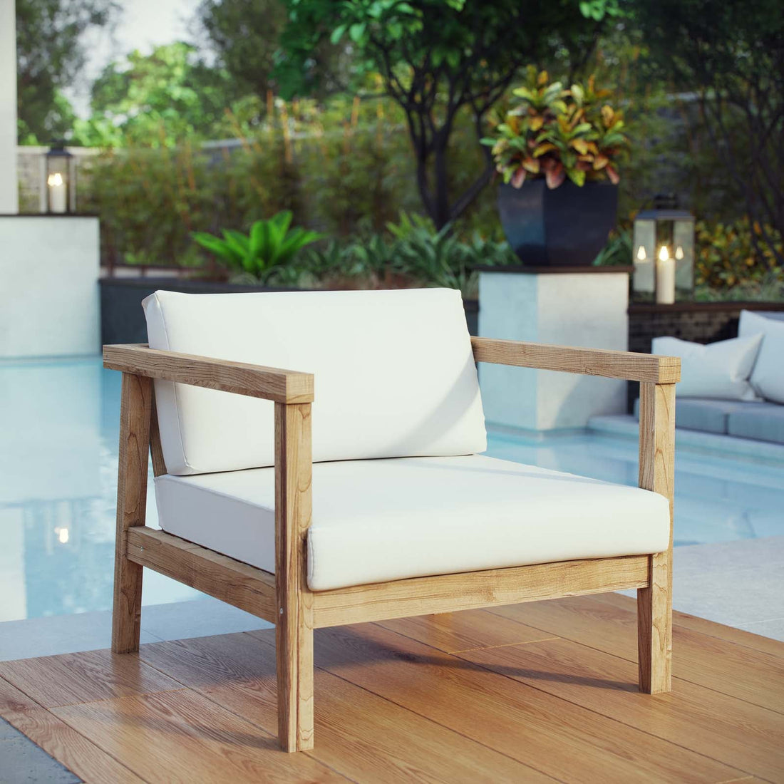 Bayport Outdoor Patio Teak Armchair by Modway