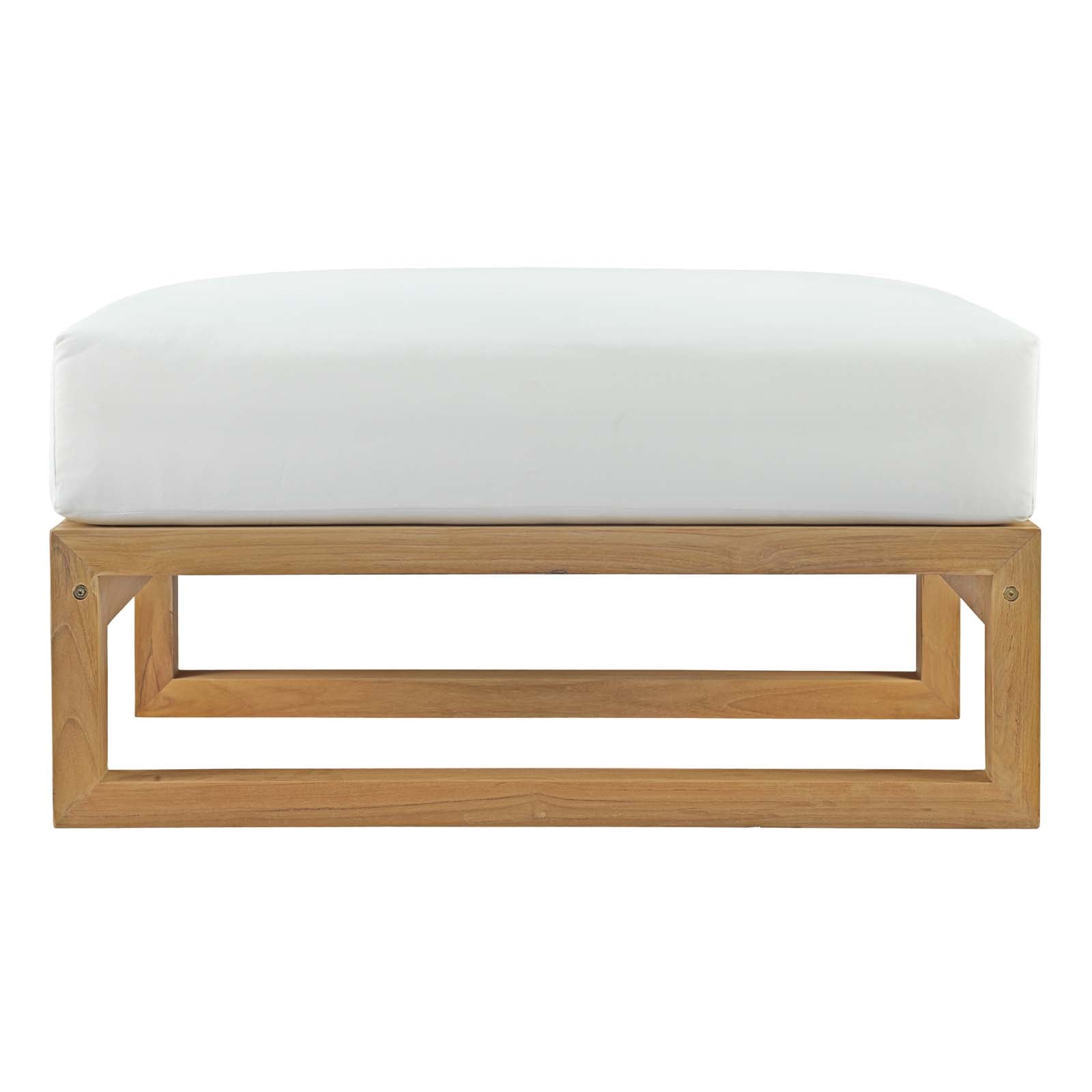 Upland Outdoor Patio Teak Ottoman by Modway