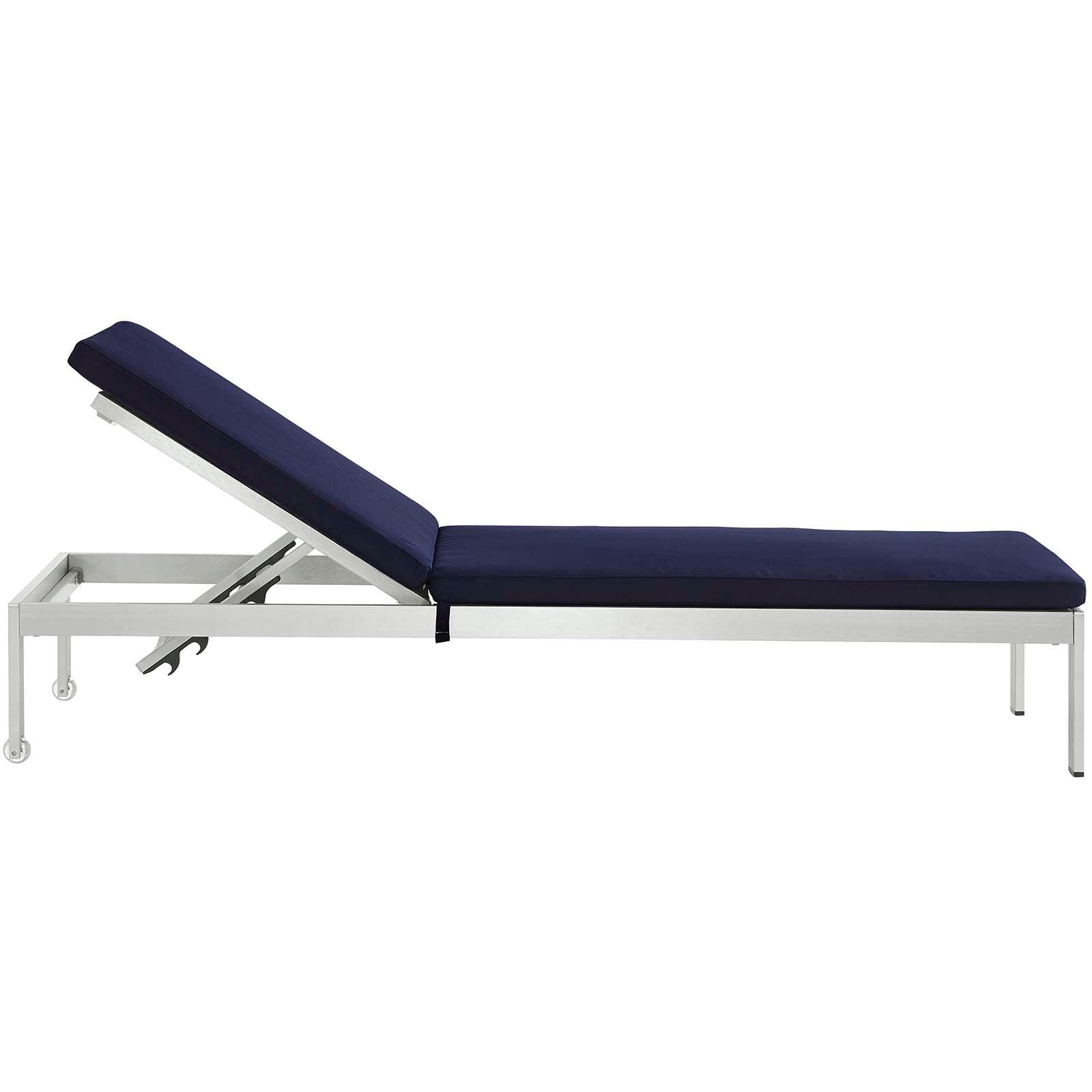Shore Chaise with Cushions Outdoor Patio Aluminum Set of 6 by Modway