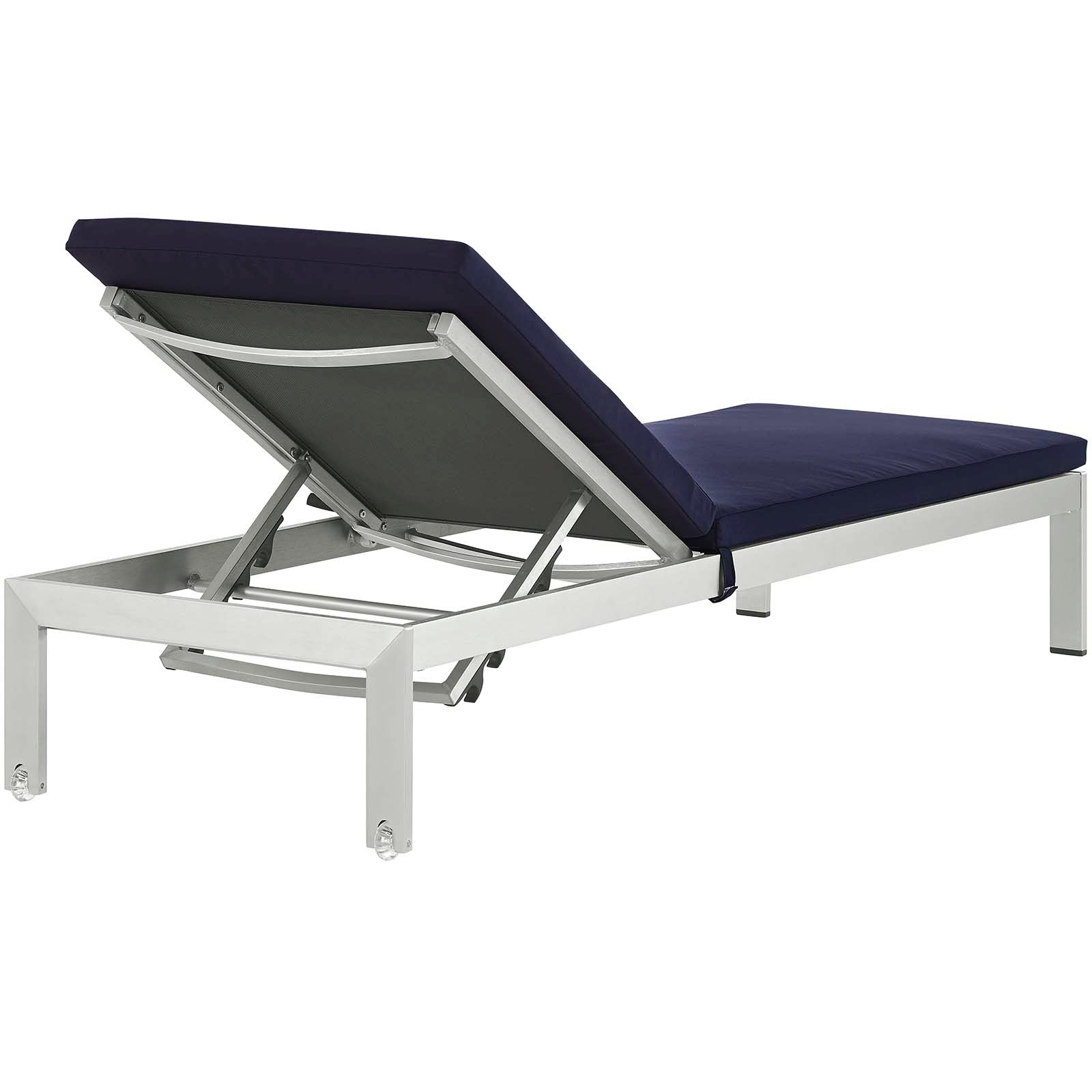 Shore Chaise with Cushions Outdoor Patio Aluminum Set of 6 by Modway