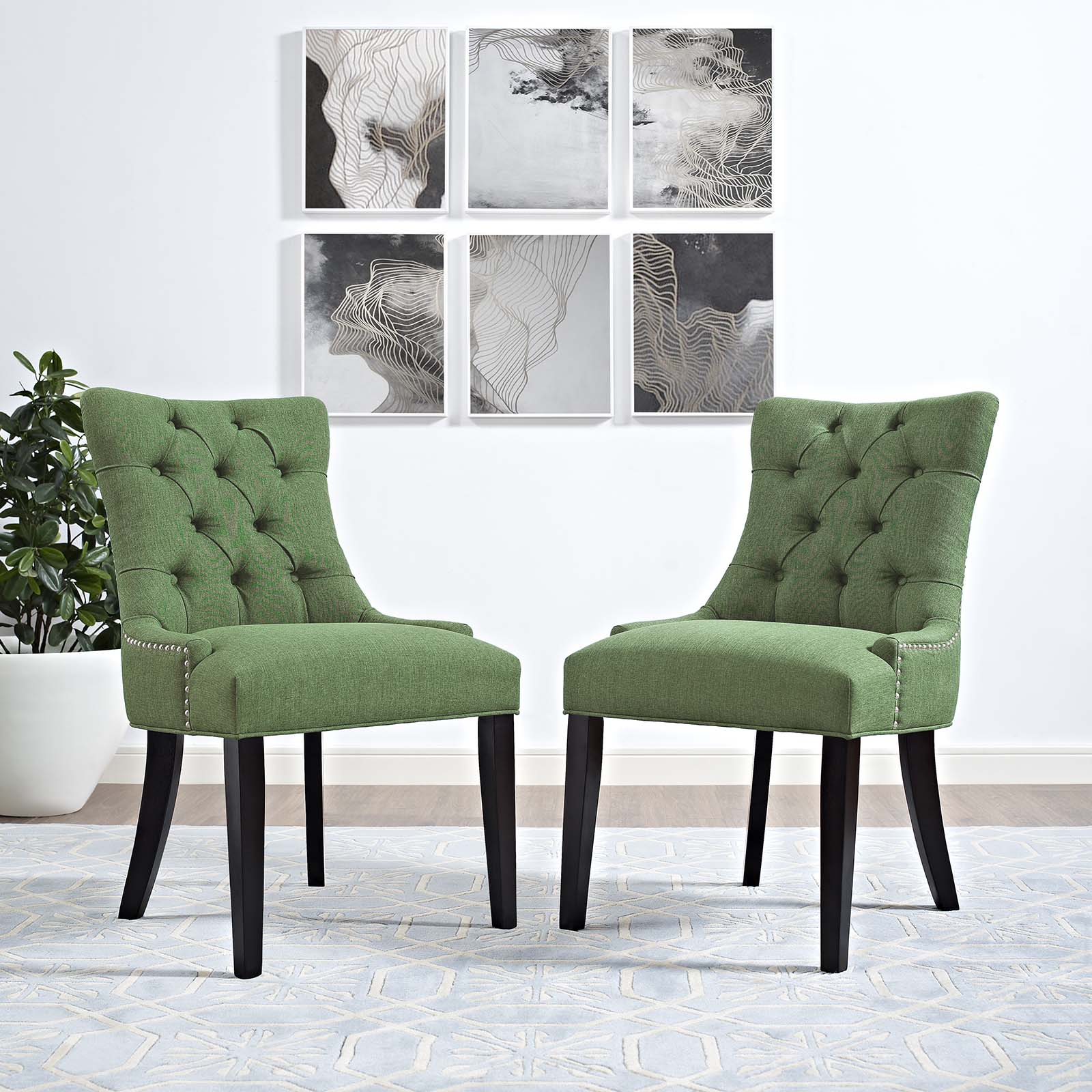 Regent Dining Side Chair Fabric Set of 2 by Modway