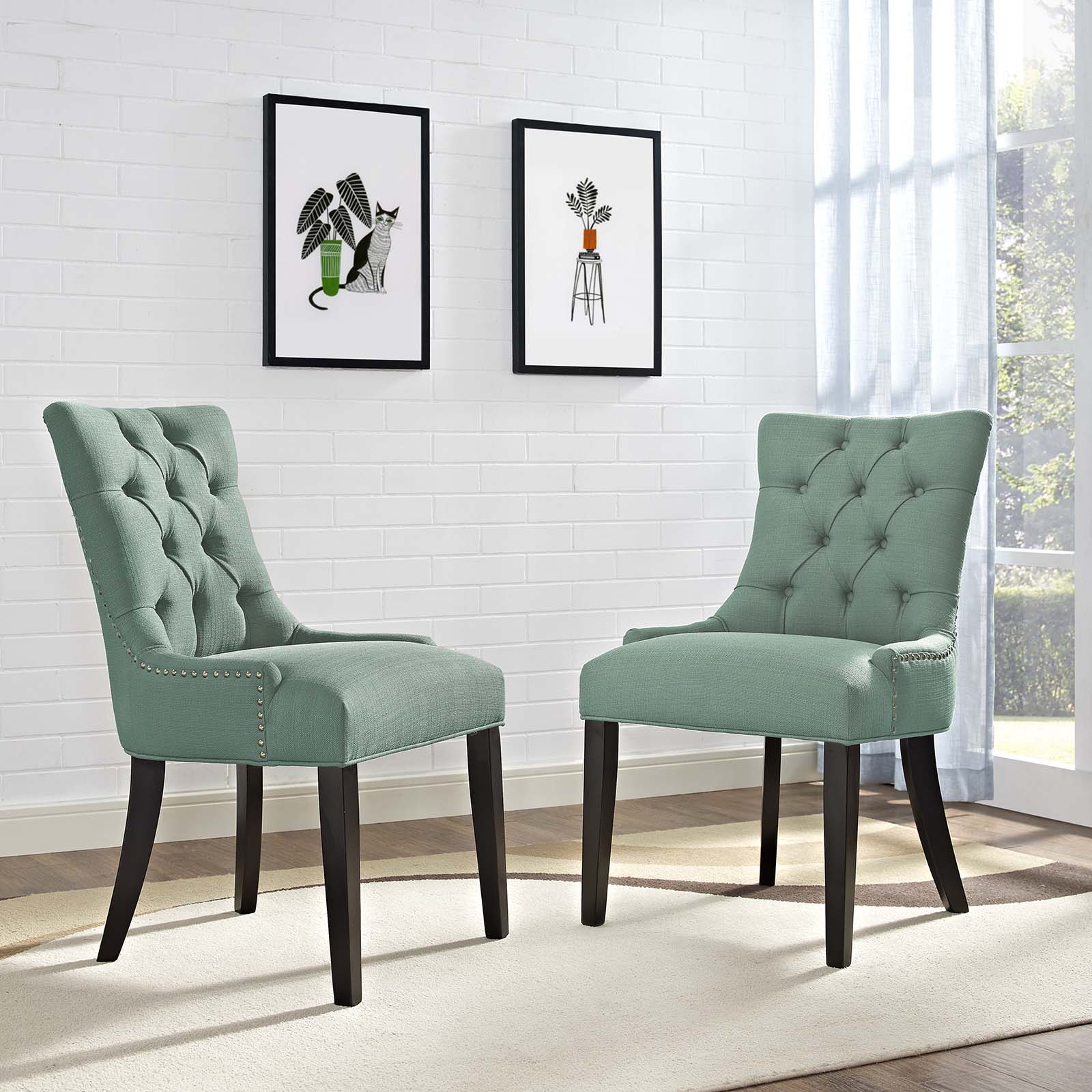 Regent Dining Side Chair Fabric Set of 2 by Modway