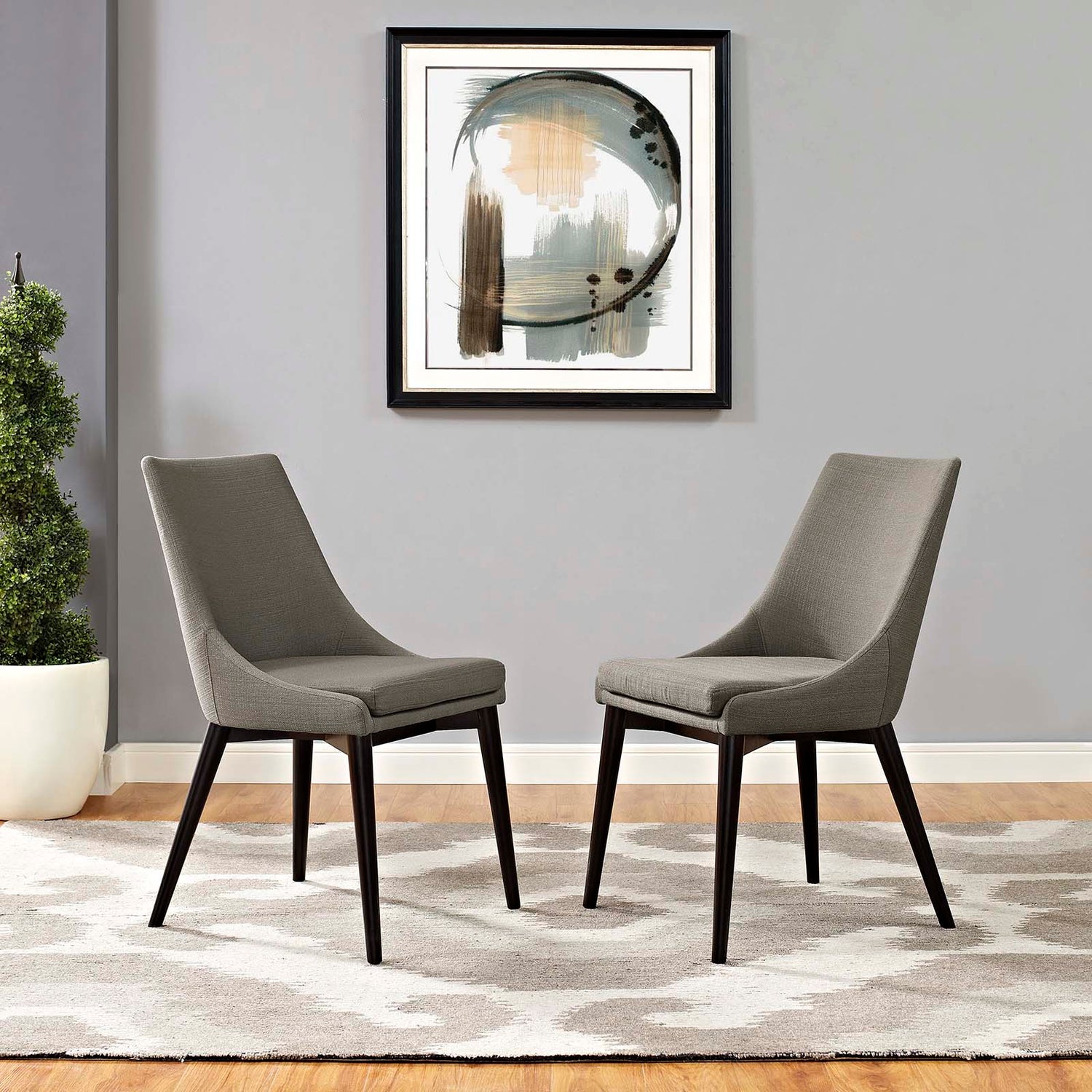 Viscount Dining Side Chair Fabric Set of 2 by Modway
