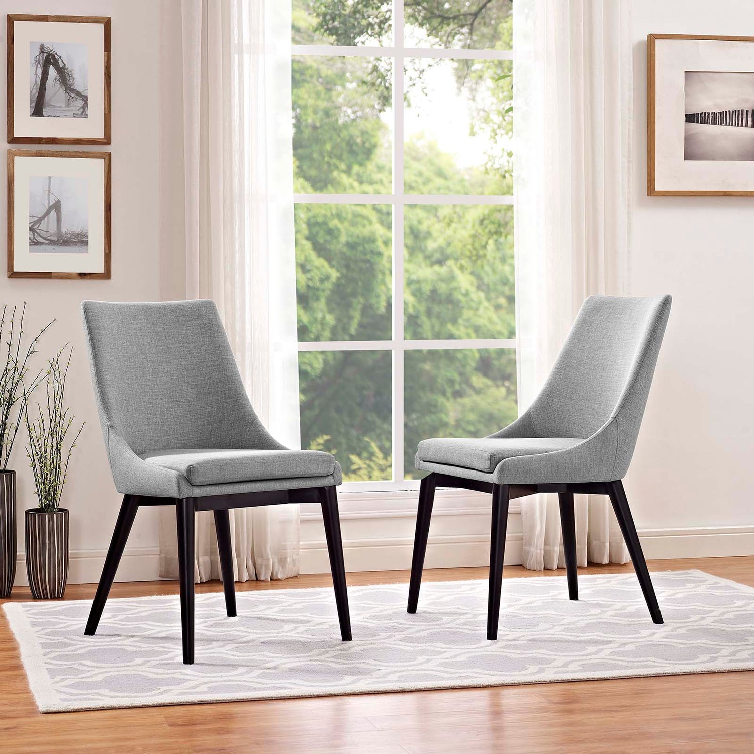 Viscount Dining Side Chair Fabric Set of 2 by Modway