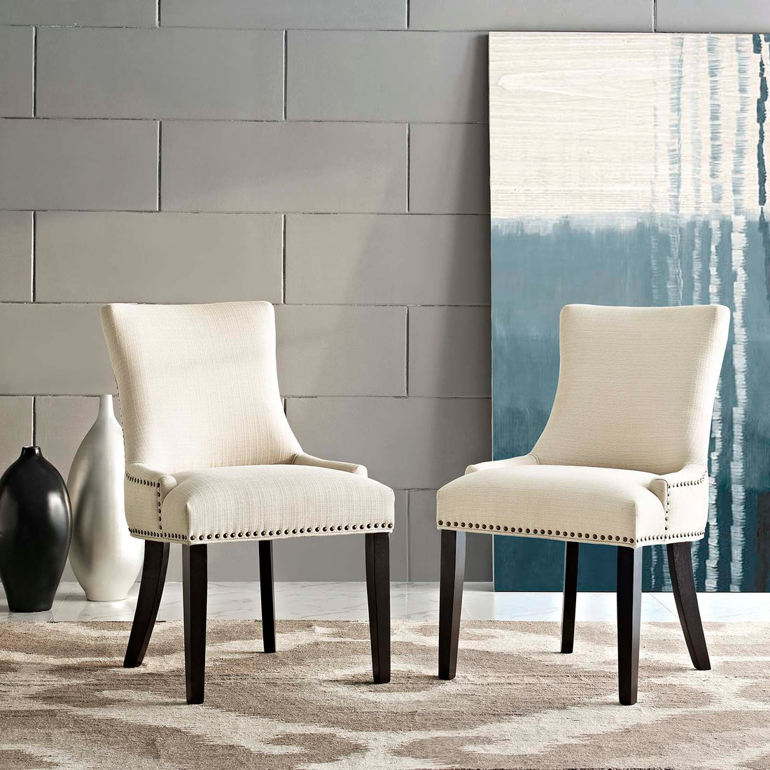 Marquis Dining Side Chair Fabric Set of 2 by Modway
