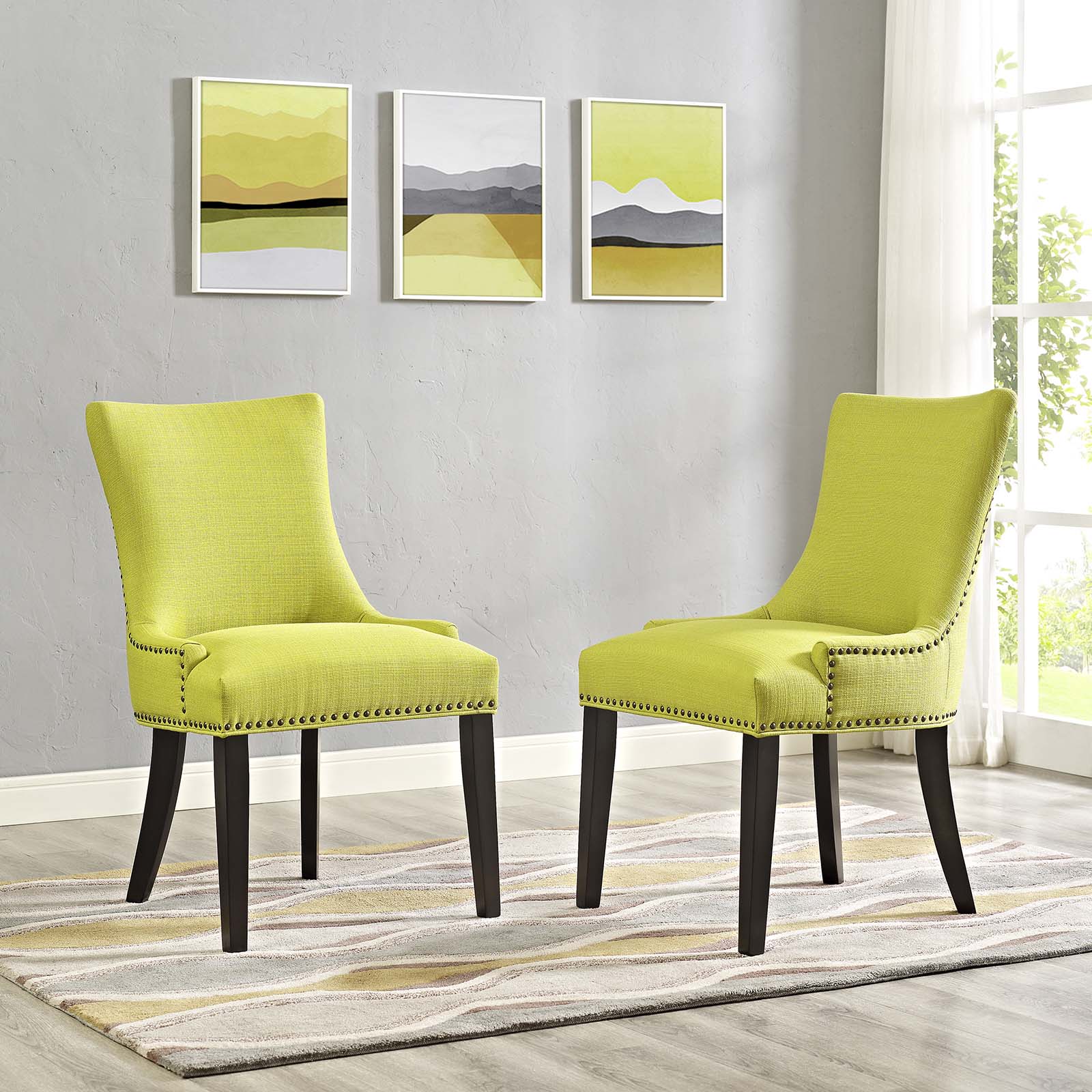 Marquis Dining Side Chair Fabric Set of 2 by Modway
