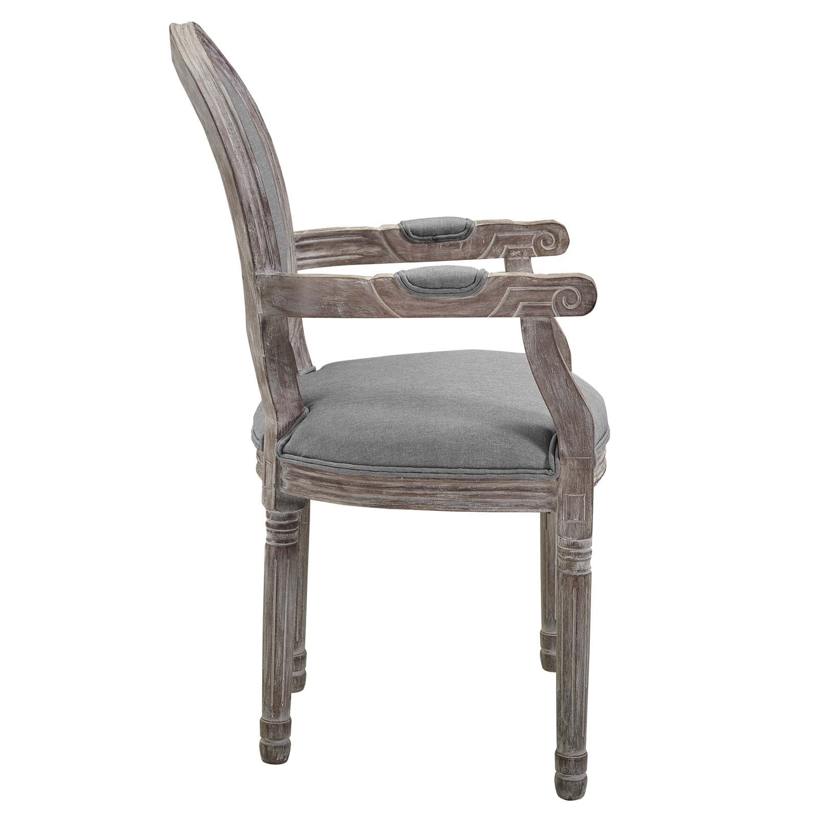Emanate Vintage French Upholstered Fabric Dining Armchair by Modway