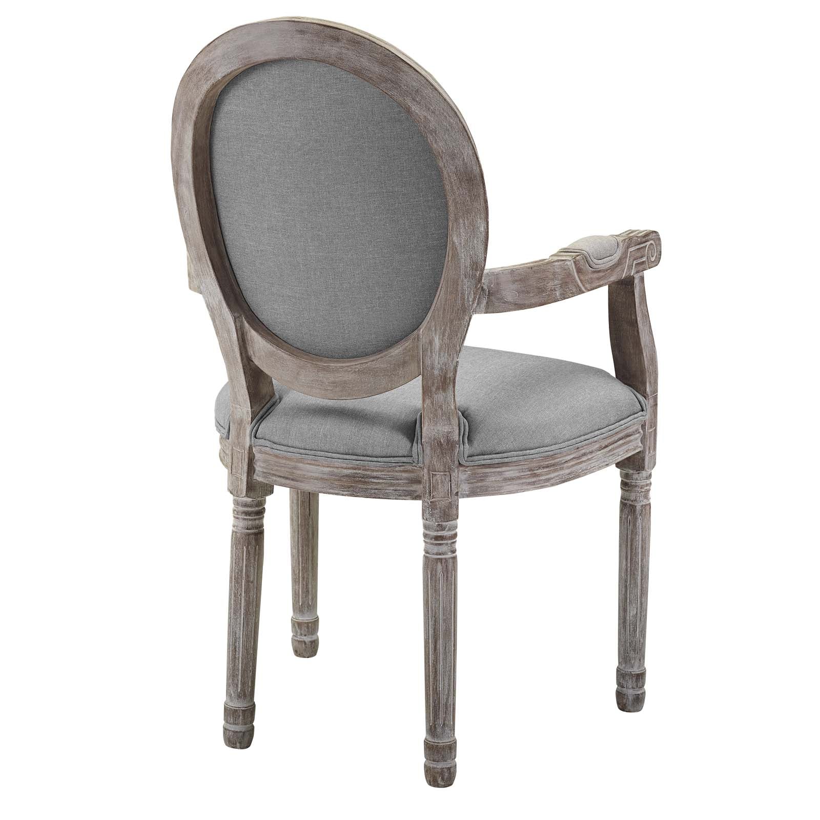 Emanate Vintage French Upholstered Fabric Dining Armchair by Modway