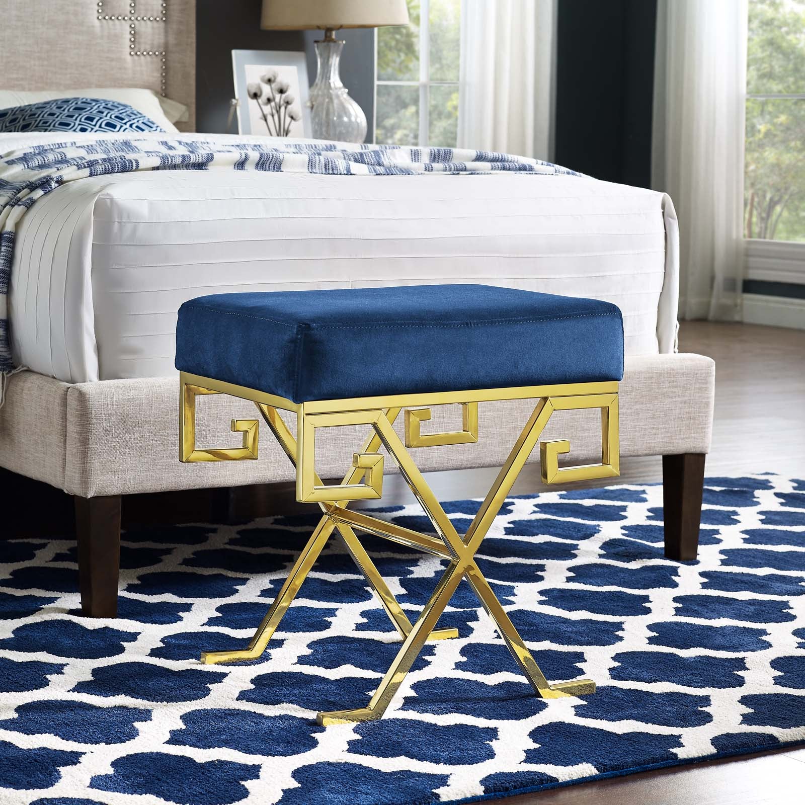 Twist Performance Velvet Bench by Modway