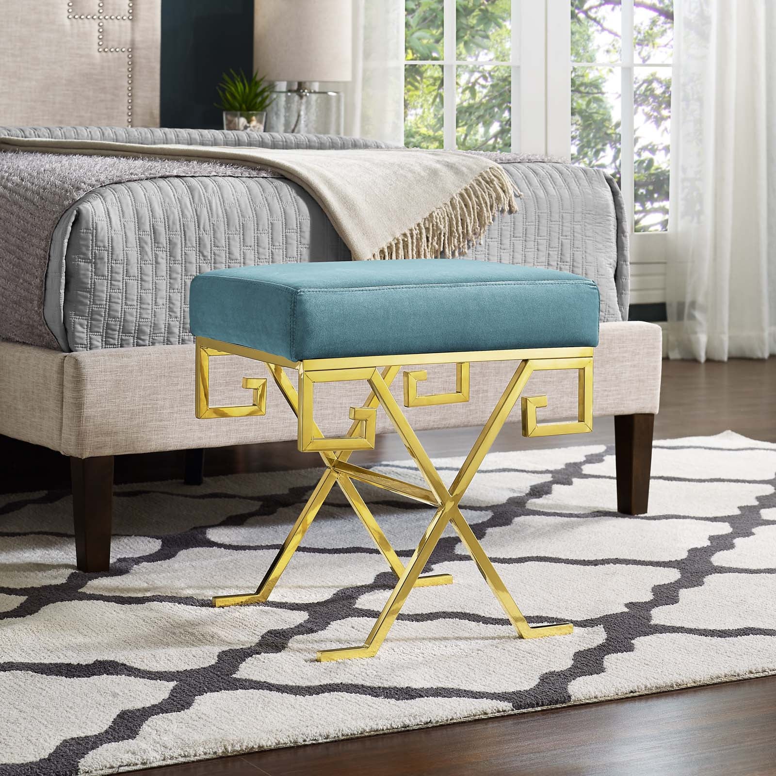 Twist Performance Velvet Bench by Modway