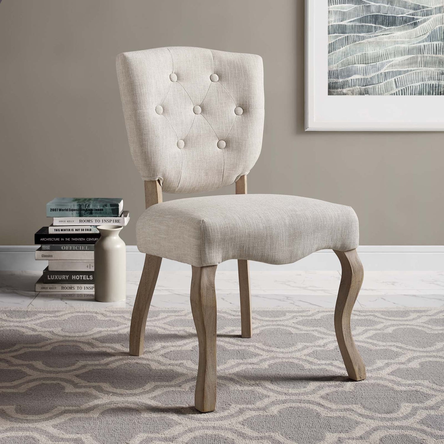 Array Vintage French Upholstered Dining Side Chair by Modway