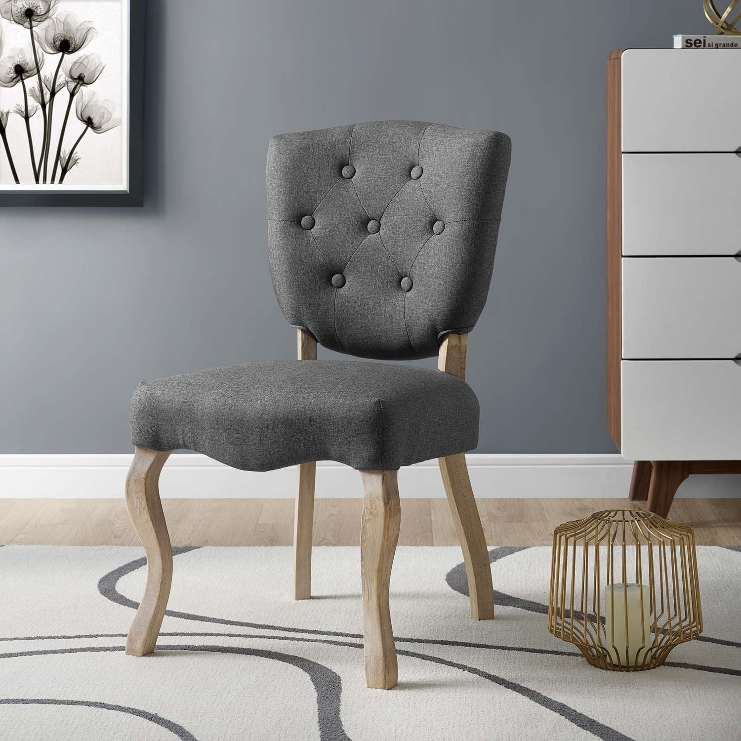 Array Vintage French Upholstered Dining Side Chair by Modway