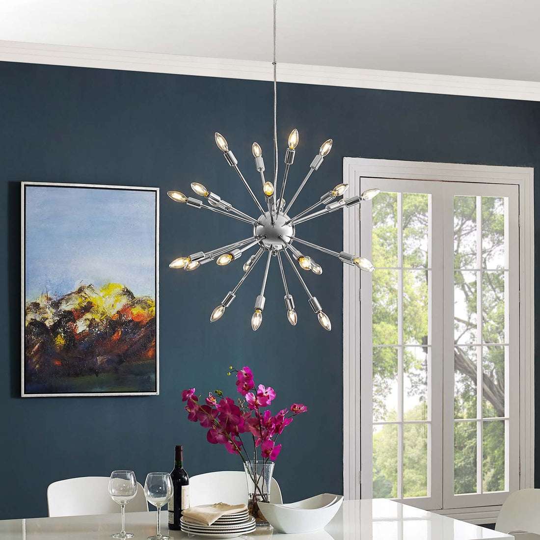 Gamut Metal Chandelier by Modway