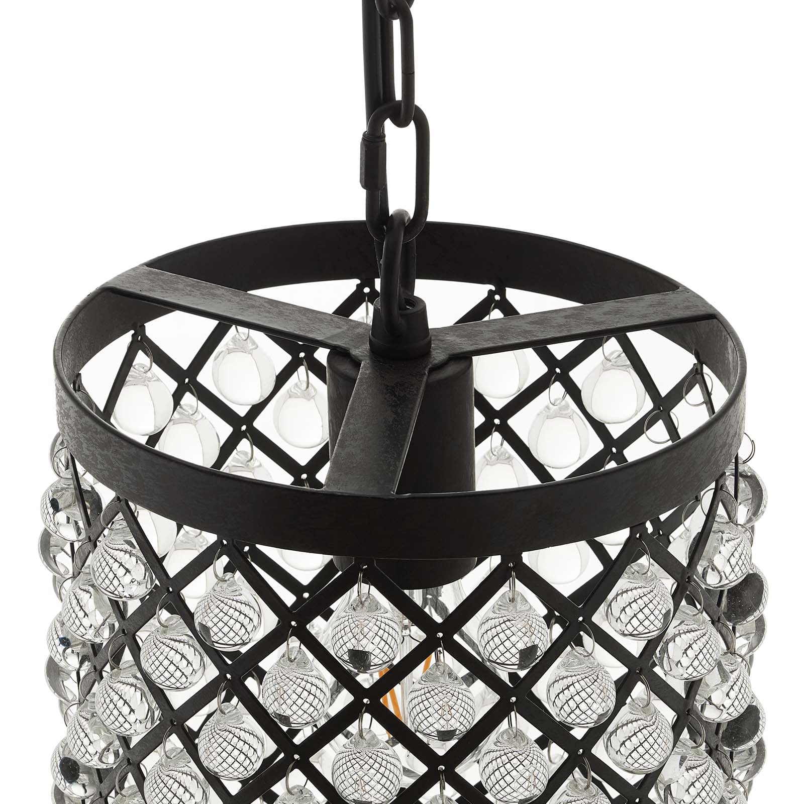 Reflect Glass and Metal Pendant Chandelier by Modway