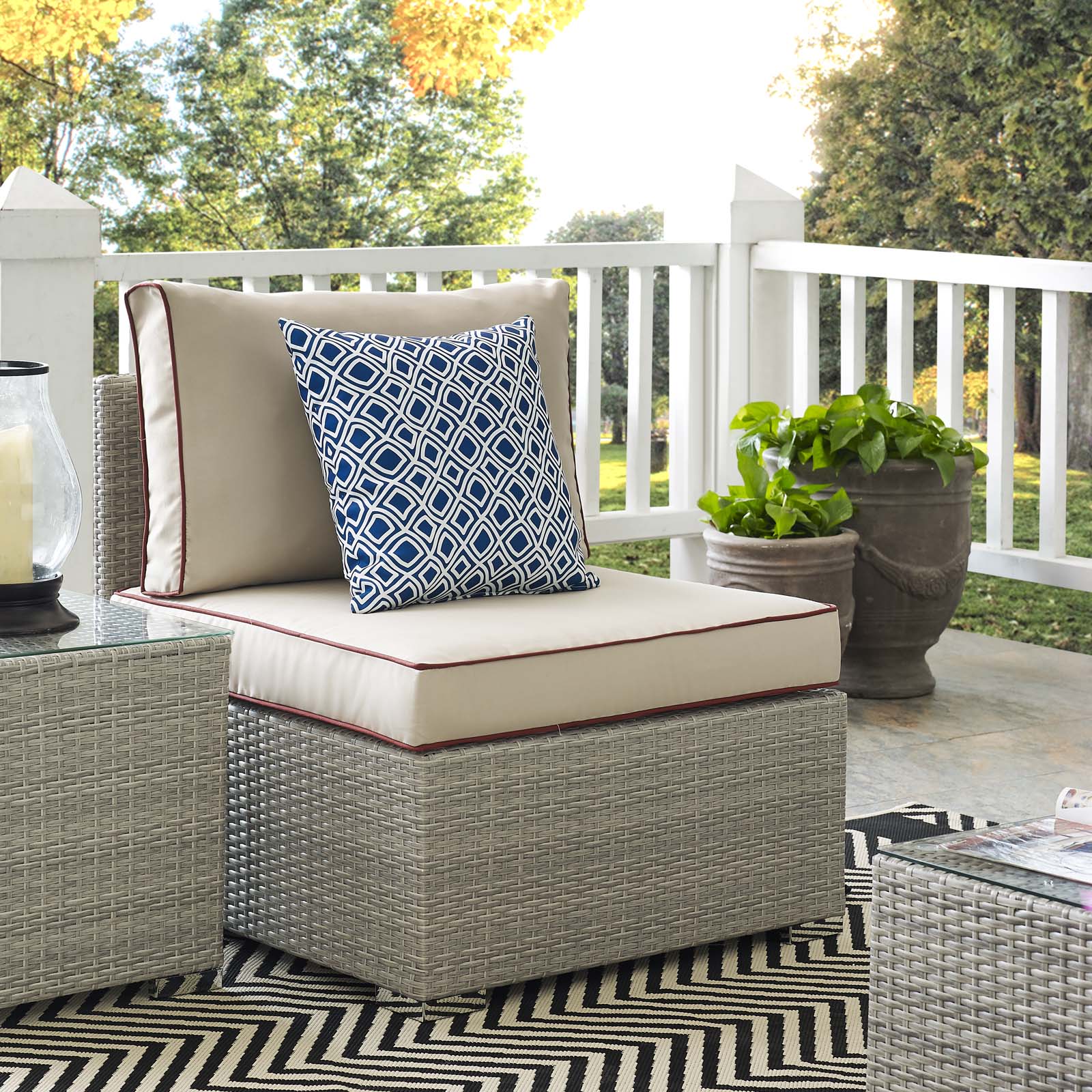 Repose Outdoor Patio Armless Chair by Modway