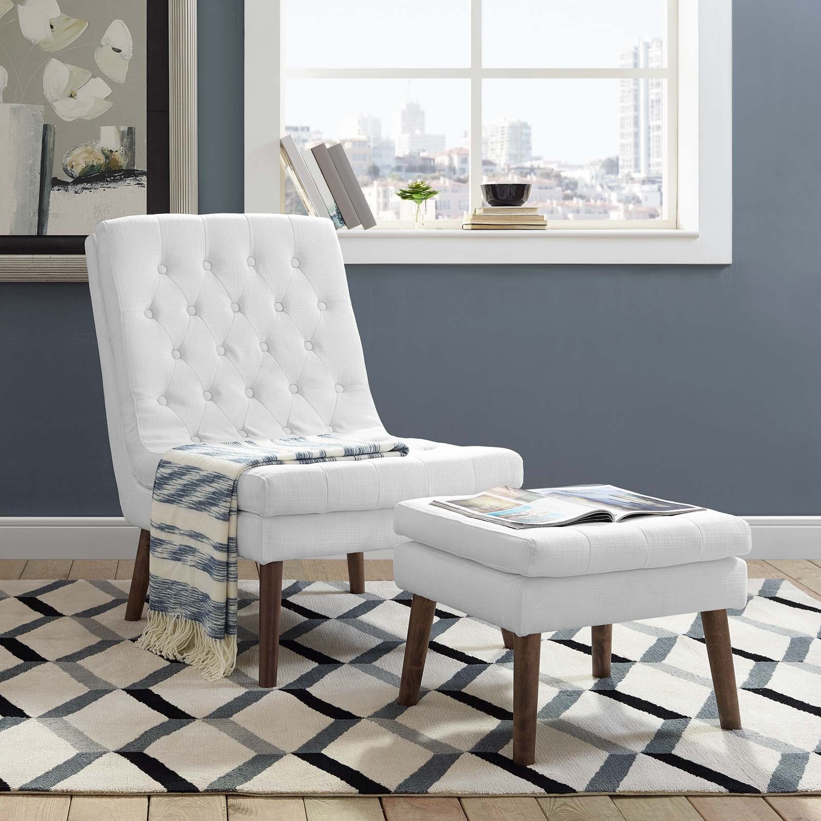 Modify Upholstered Lounge Chair and Ottoman by Modway